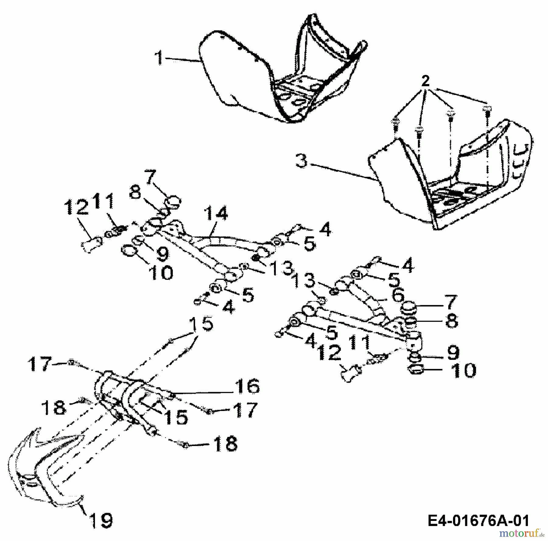  Cub Cadet Quads SP 50 36AA112-603  (2006) Rocker arms, Running boards