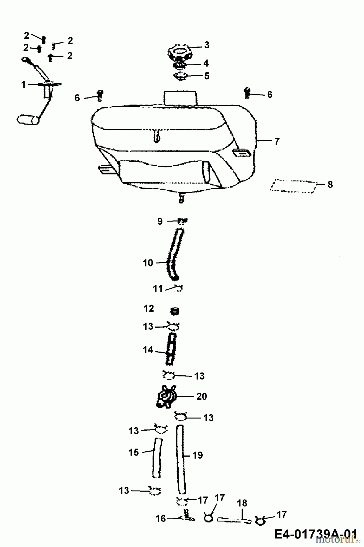  Cub Cadet Quads SS 230 36AA135O603  (2006) Fuel tank