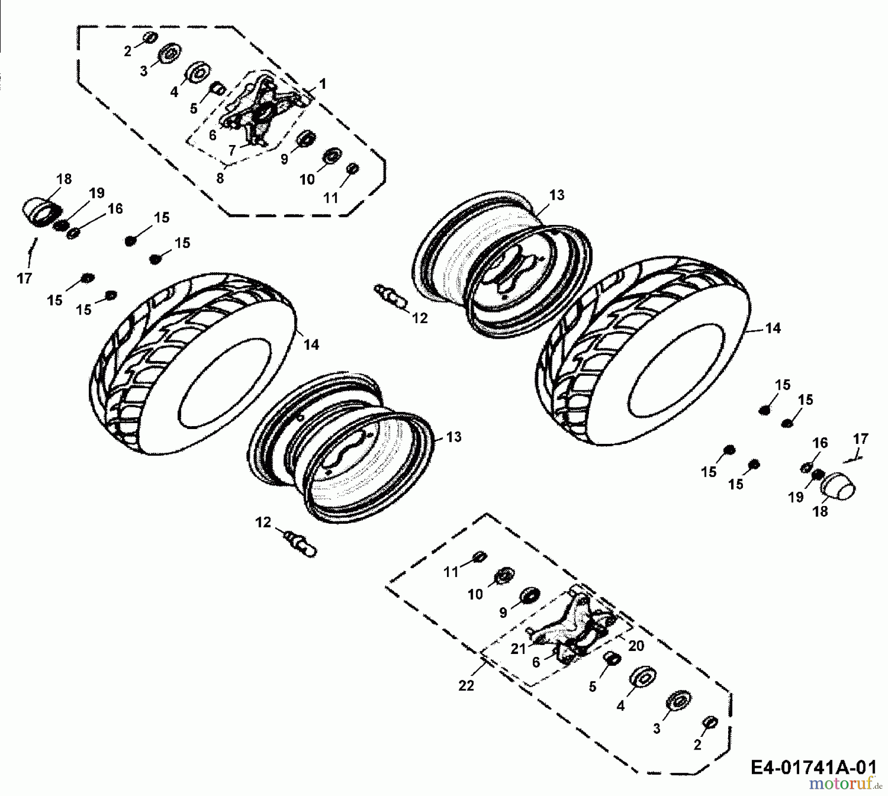  Cub Cadet Quads SS 230 36AA135O603  (2006) Front wheels