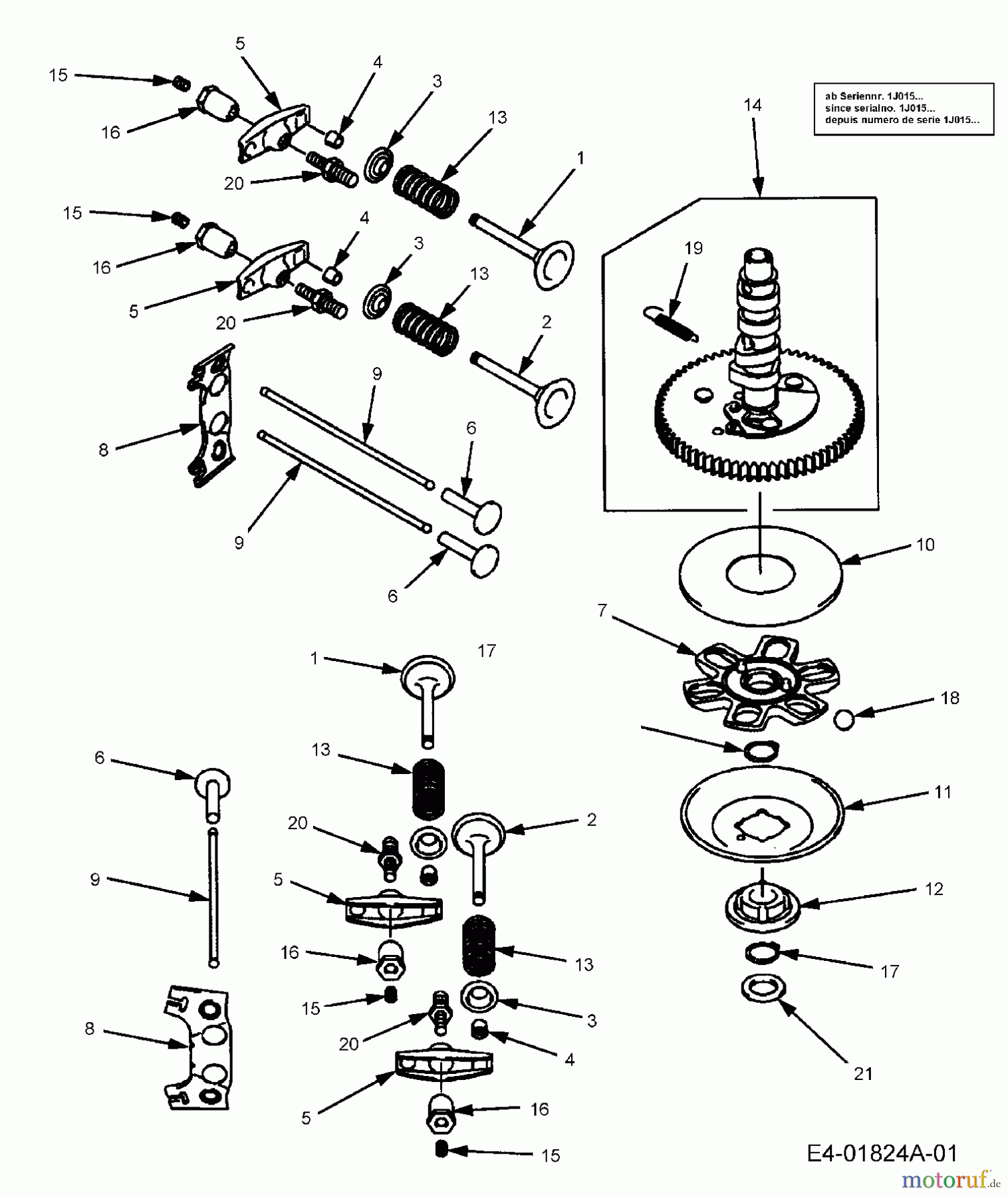  Cub Cadet Zero Turn RZT 50 17AA5D7P603  (2006) Camshaft, Valves