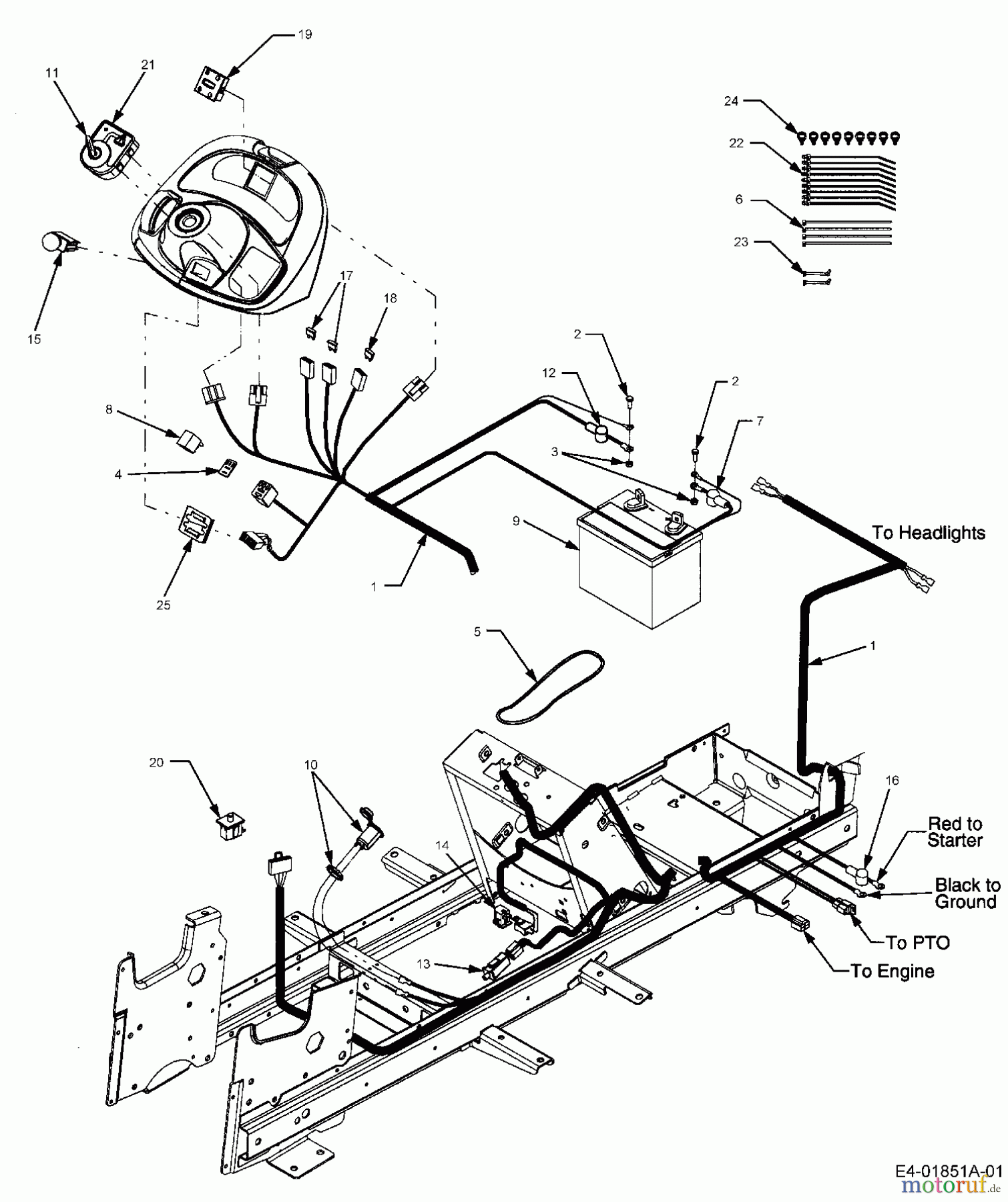  Cub Cadet Garden tractors HDS 2205 14A-2D7-603  (2005) Electric parts