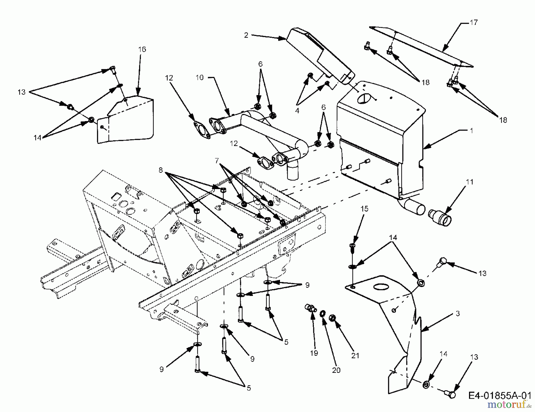  Cub Cadet Garden tractors HDS 2205 14A-2D7-603  (2005) Muffler