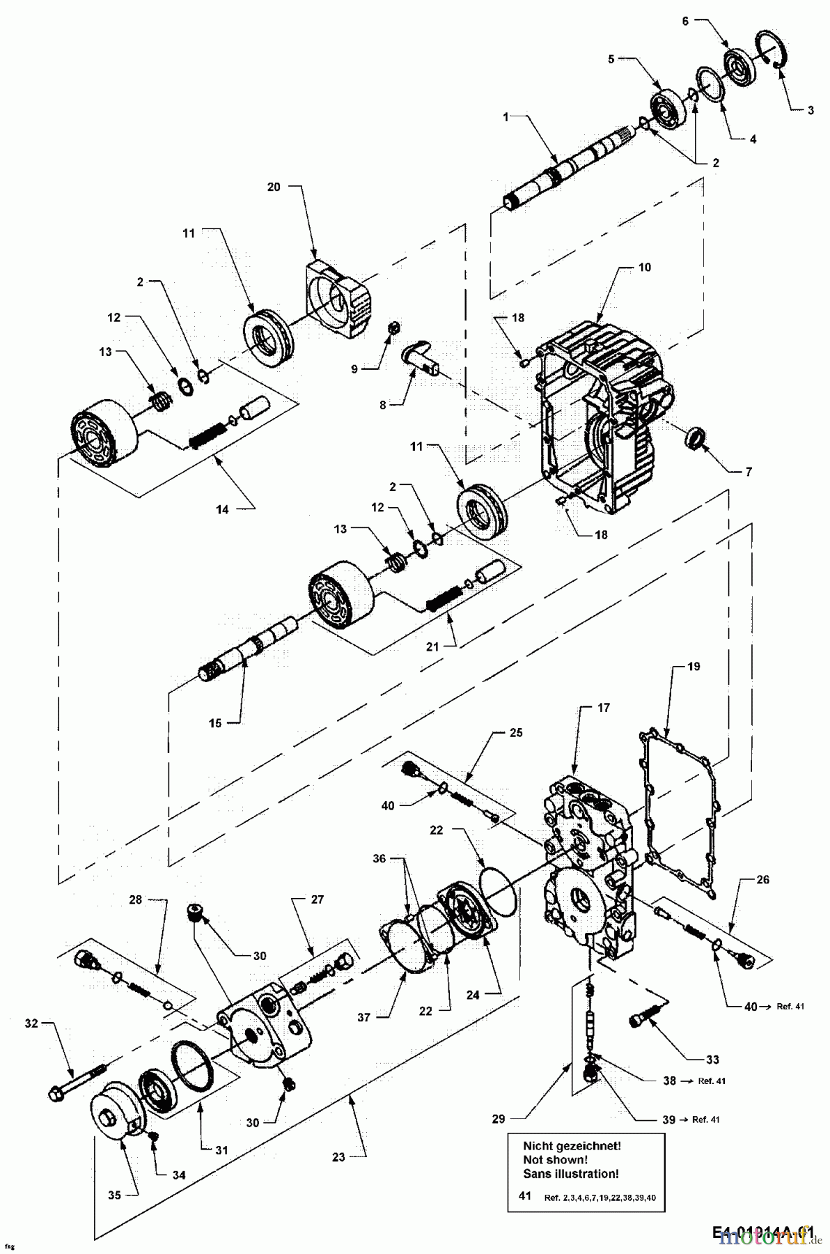  Cub Cadet Garden tractors HDS 3235 14B-692-603  (2007) Hydrostatic gearbox