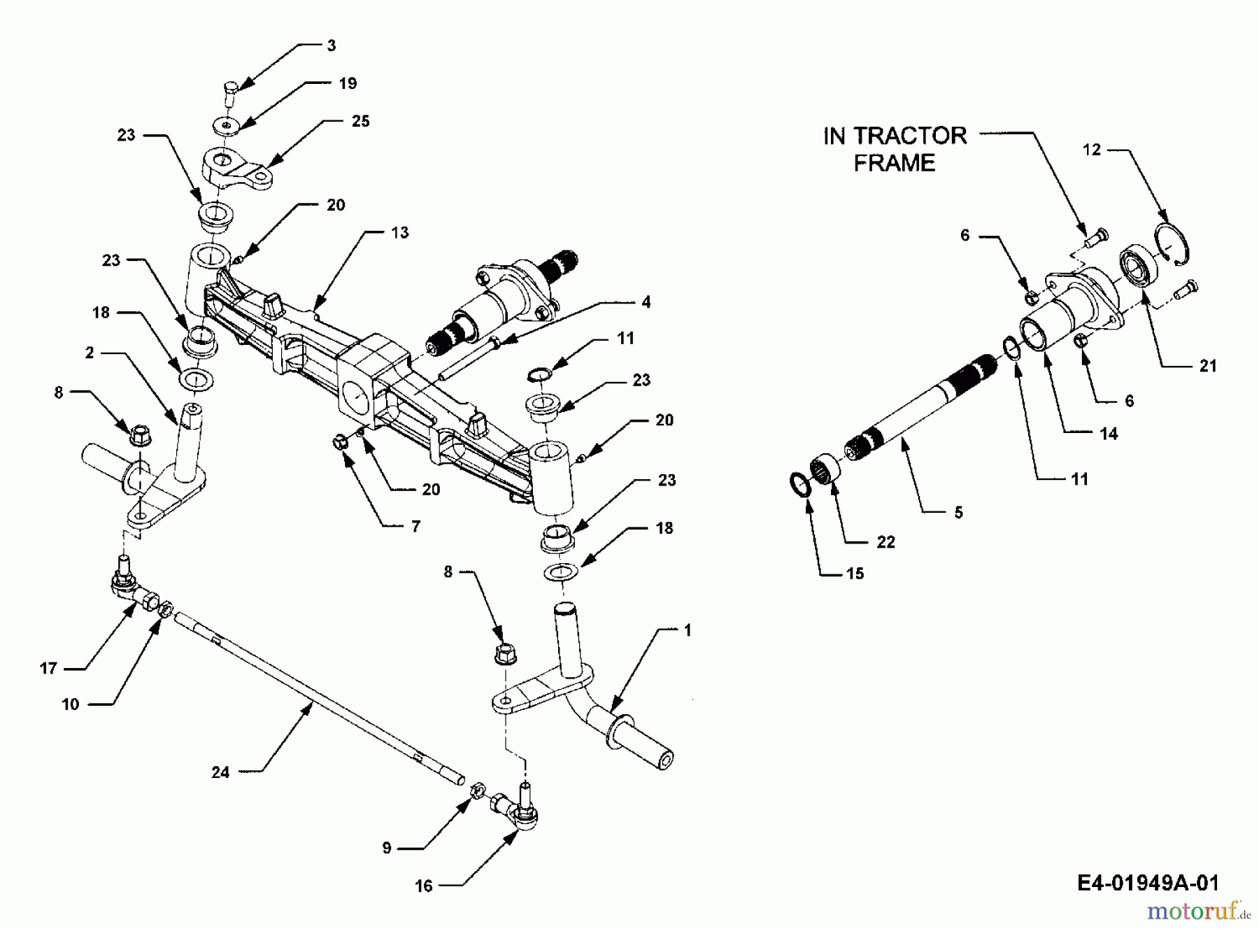  Cub Cadet Garden tractors HDS 3235 14A-672-603  (2005) Front axle