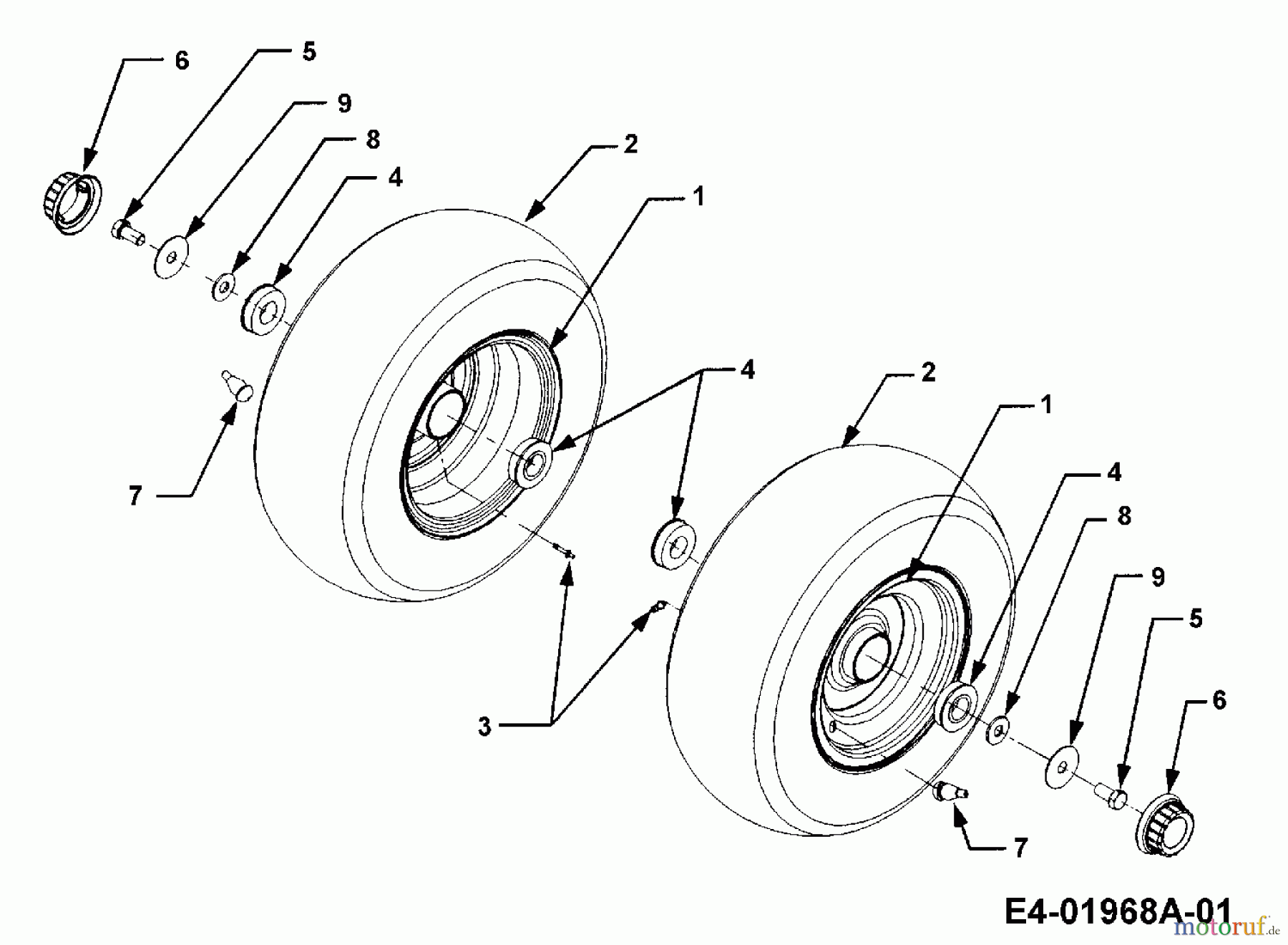  Cub Cadet Garden tractors HDS 3235 14A-672-603  (2003) Front wheels 16x7.5