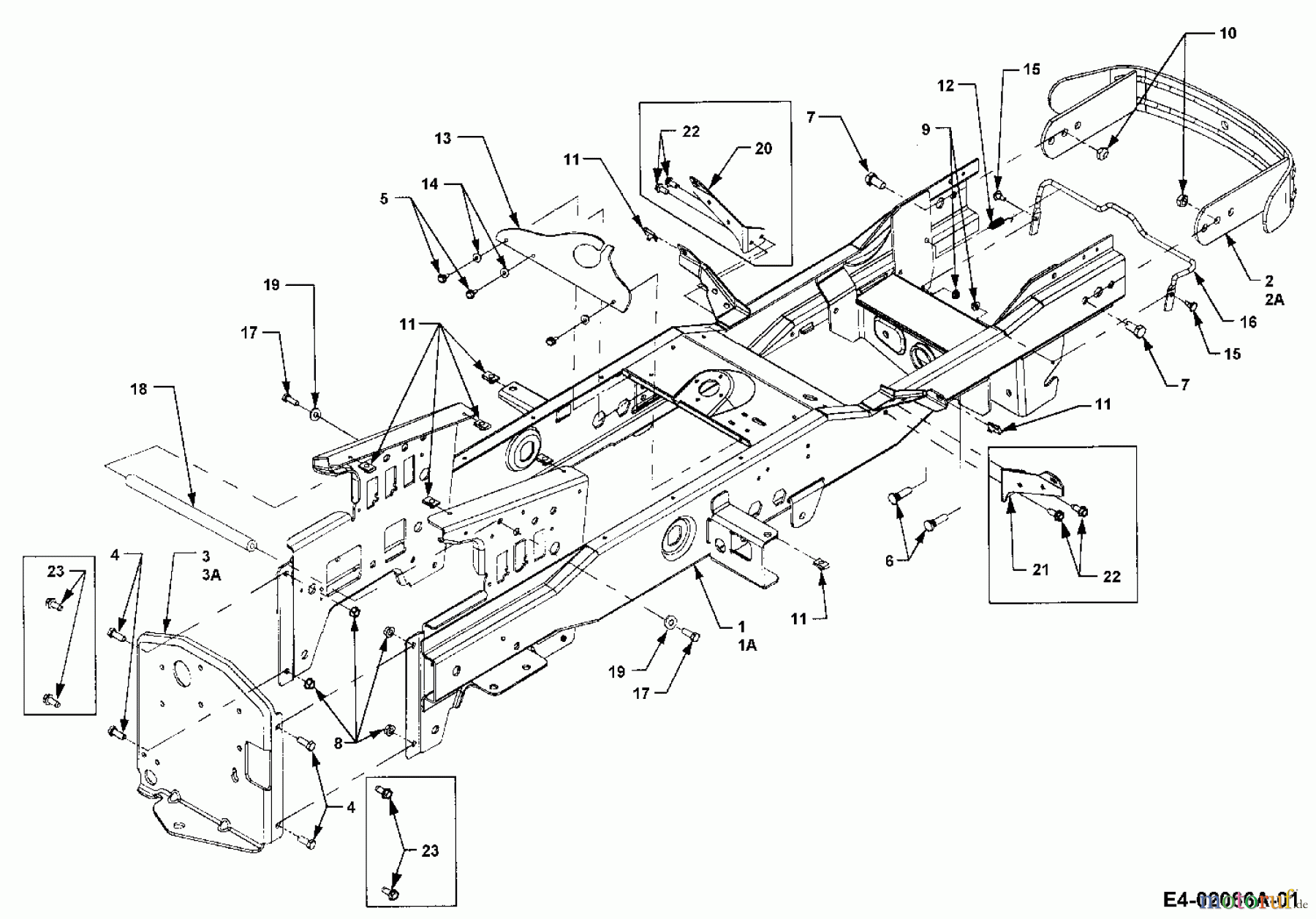  Cub Cadet Garden tractors HDS 3185 14A-665-603  (1999) Frame