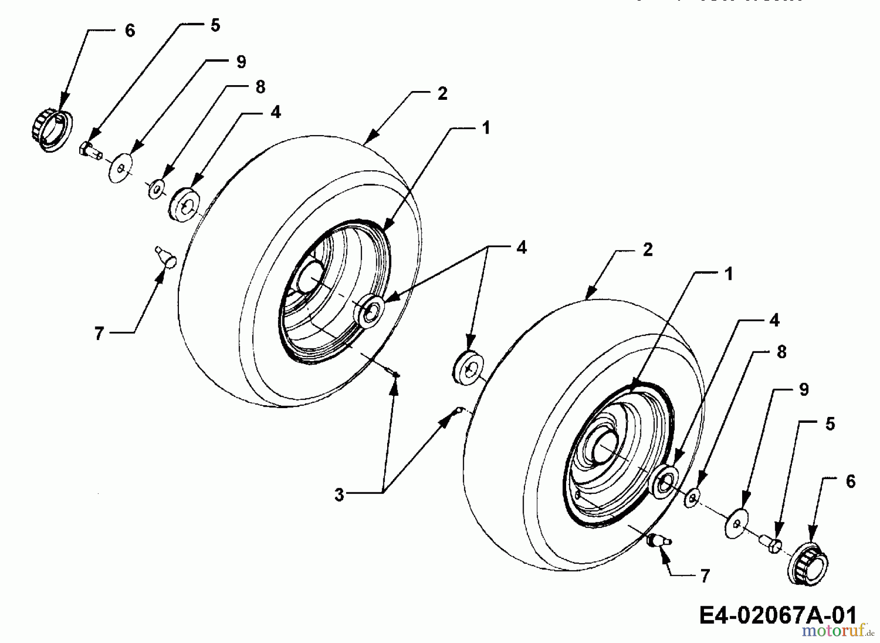  Cub Cadet Garden tractors HDS 3185 14A-665-100  (1998) Front wheels 16x7.5