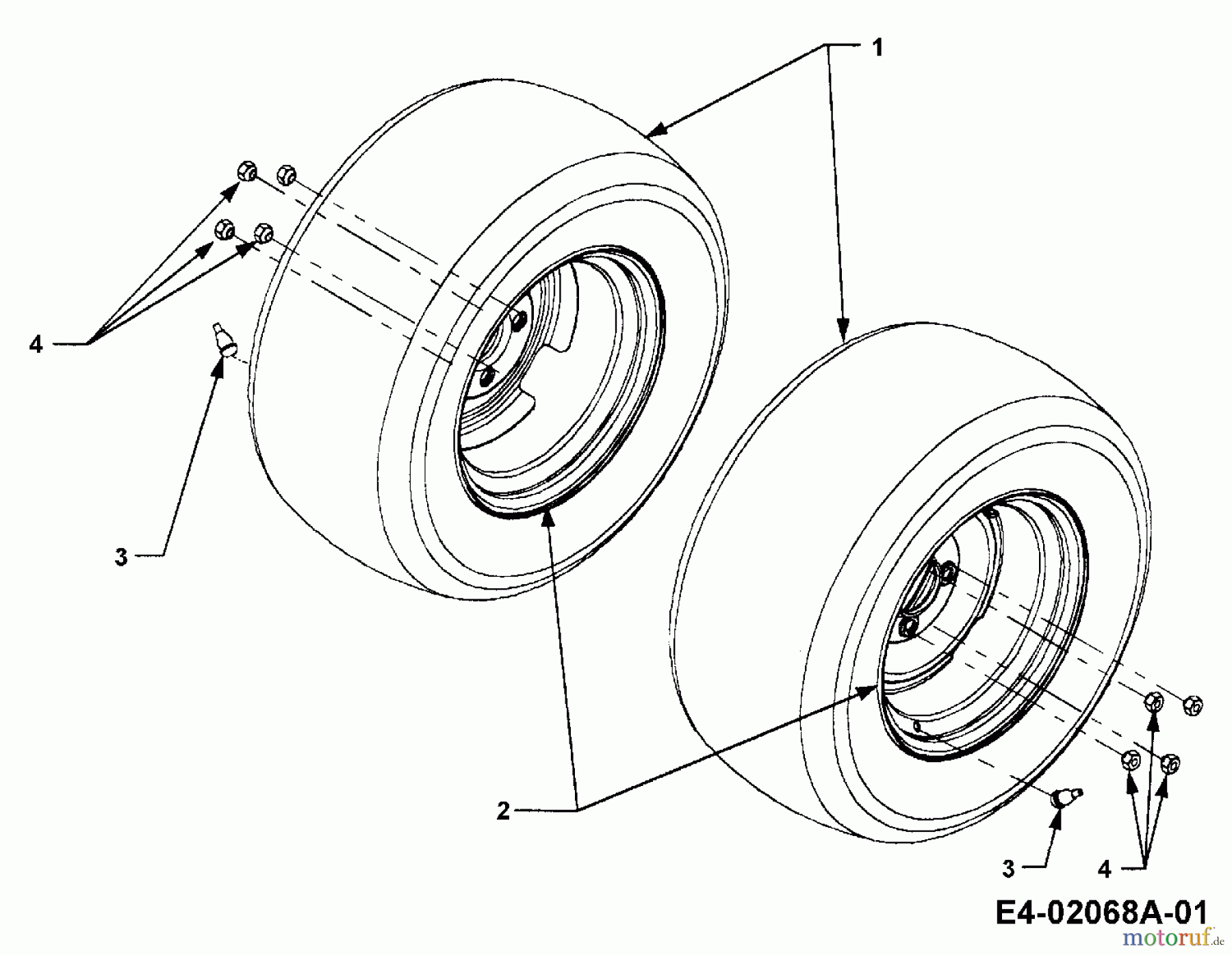  Cub Cadet Garden tractors HDS 3185 14A-665-603  (1999) Rear wheels