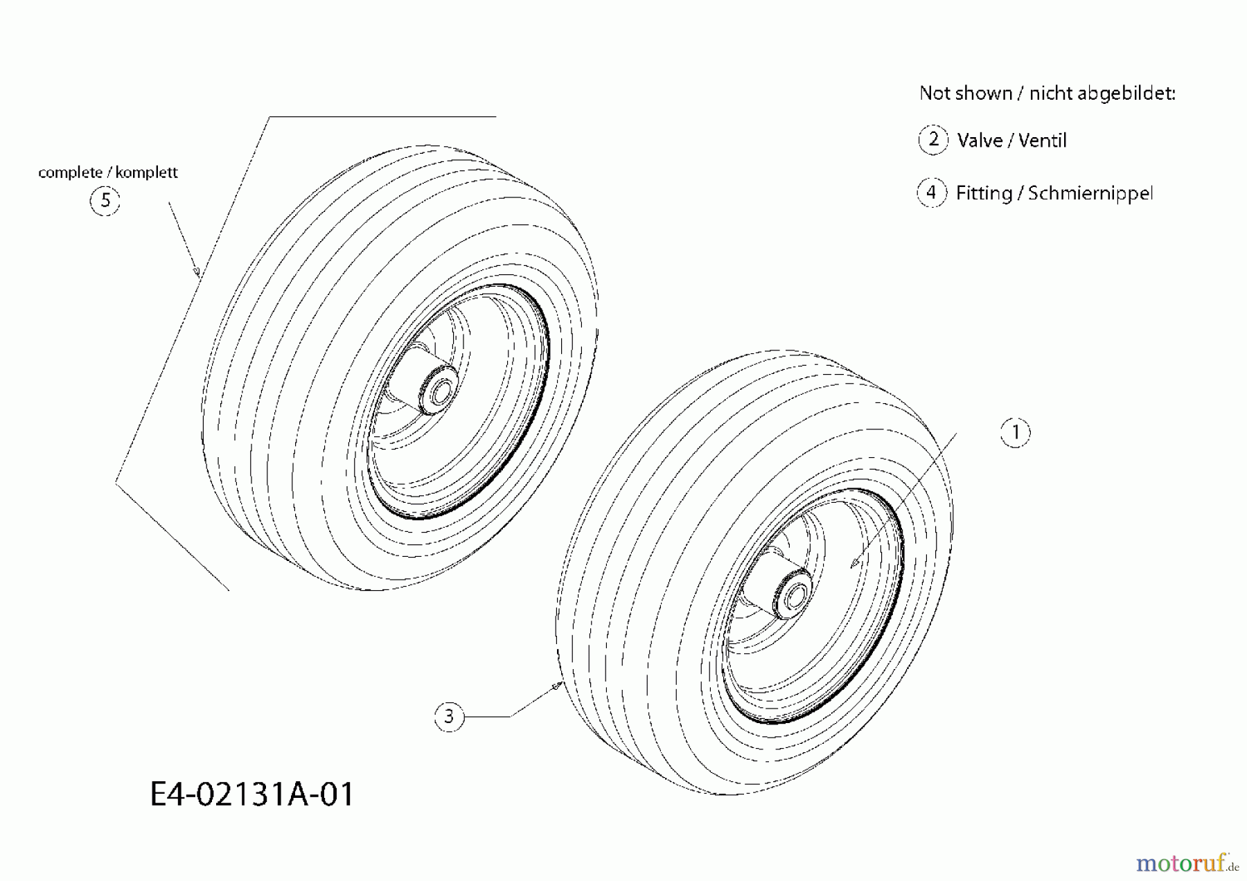  Cub Cadet Garden tractors HDS 2205 14A-2D7-603  (2008) Front wheels 16x6.5