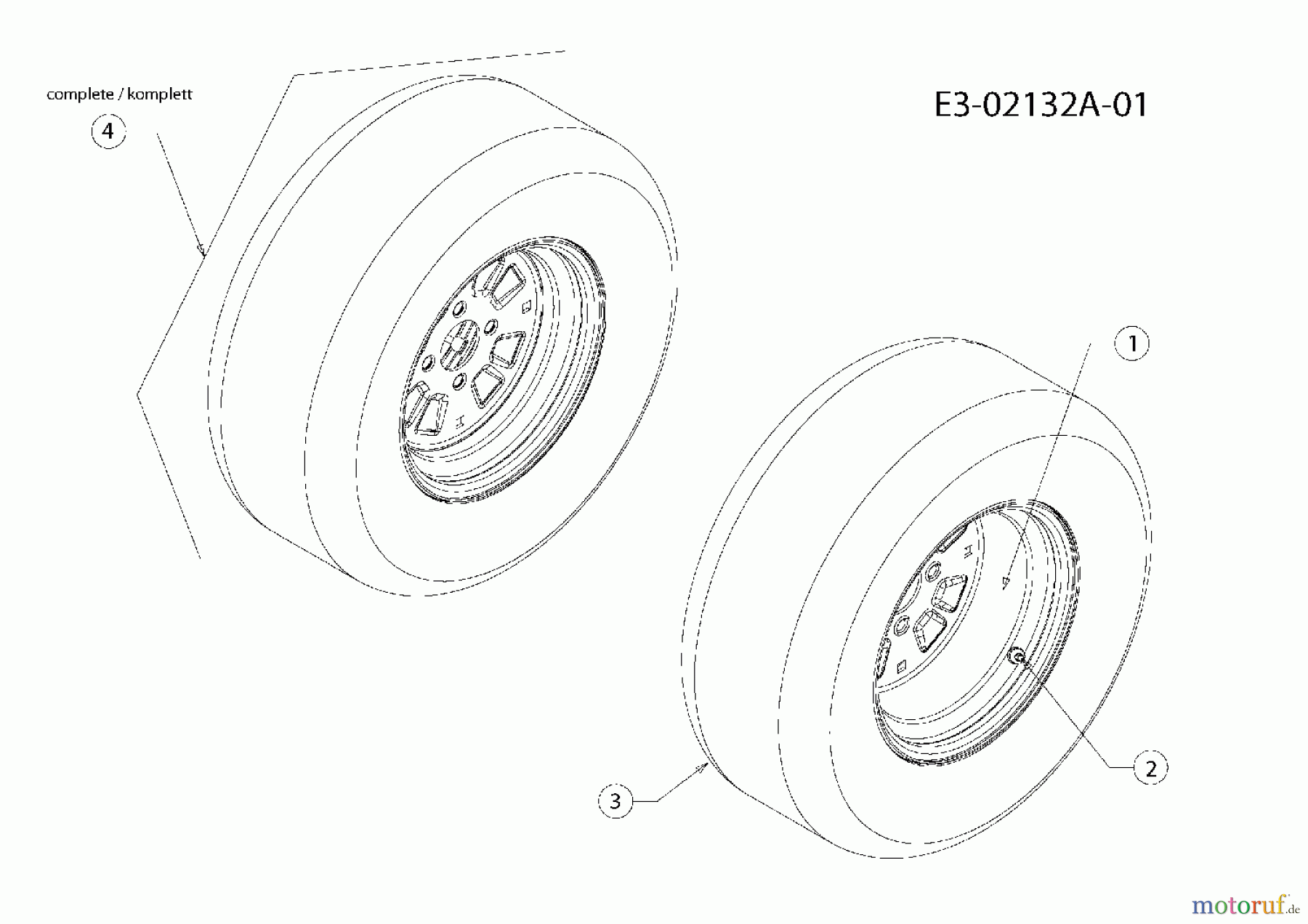  Cub Cadet Garden tractors HDS 2205 14A-2D7-603  (2008) Rear wheels 23x9.5