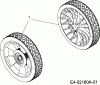 MTD untill 2011 M 53 31A-2M1A678 (2011) Listas de piezas de repuesto y dibujos Wheels