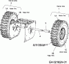 Cub Cadet 524 SWE 31AW53LR603 (2012) Listas de piezas de repuesto y dibujos Wheels