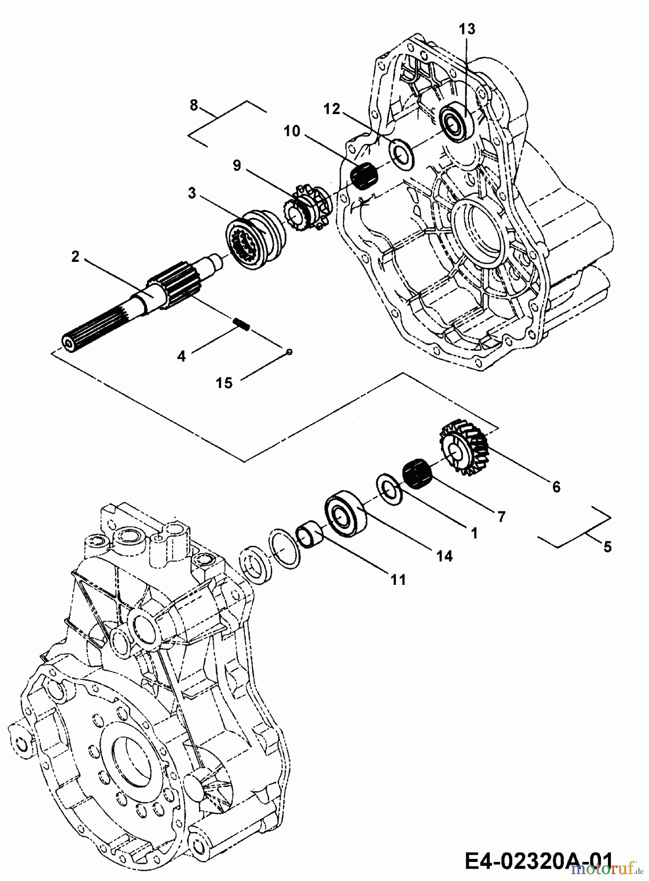  Cub Cadet Utility Vehicle Big Country - 6x4 Utilty Vehicle 37AS640D603  (2004) Gearbox input shaft