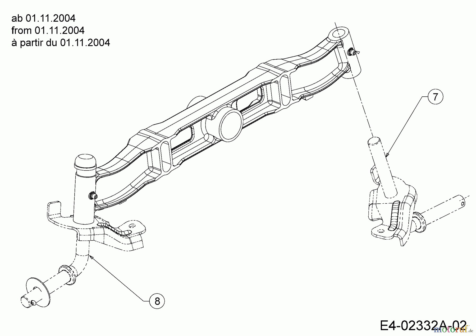  Cub Cadet Lawn tractors CC 1020 13AE11CG603  (2005) Axles from 01.11.2004