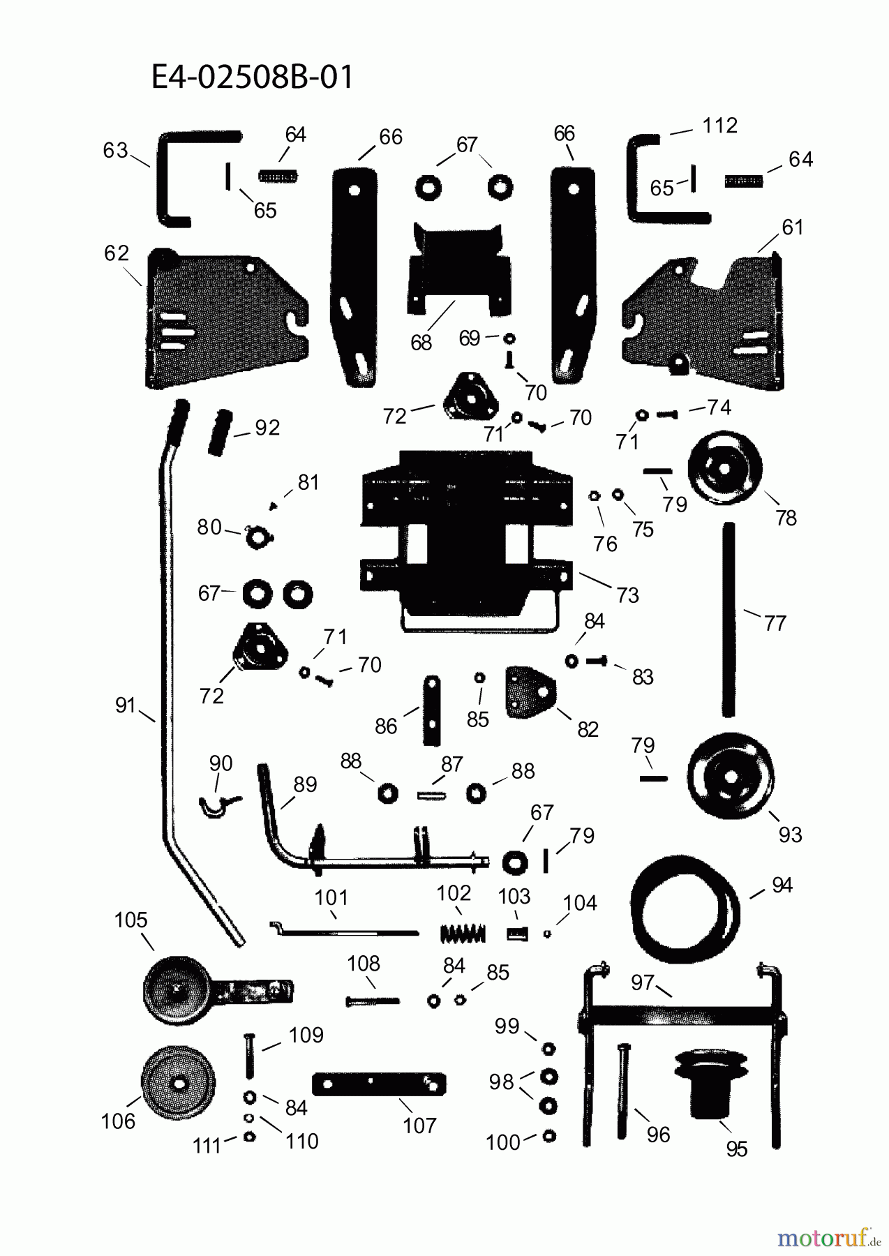  MTD Accessories Accessories garden and lawn tractors Front sweeper FK 105 196-226B678  (2011) Lift system, Wheels