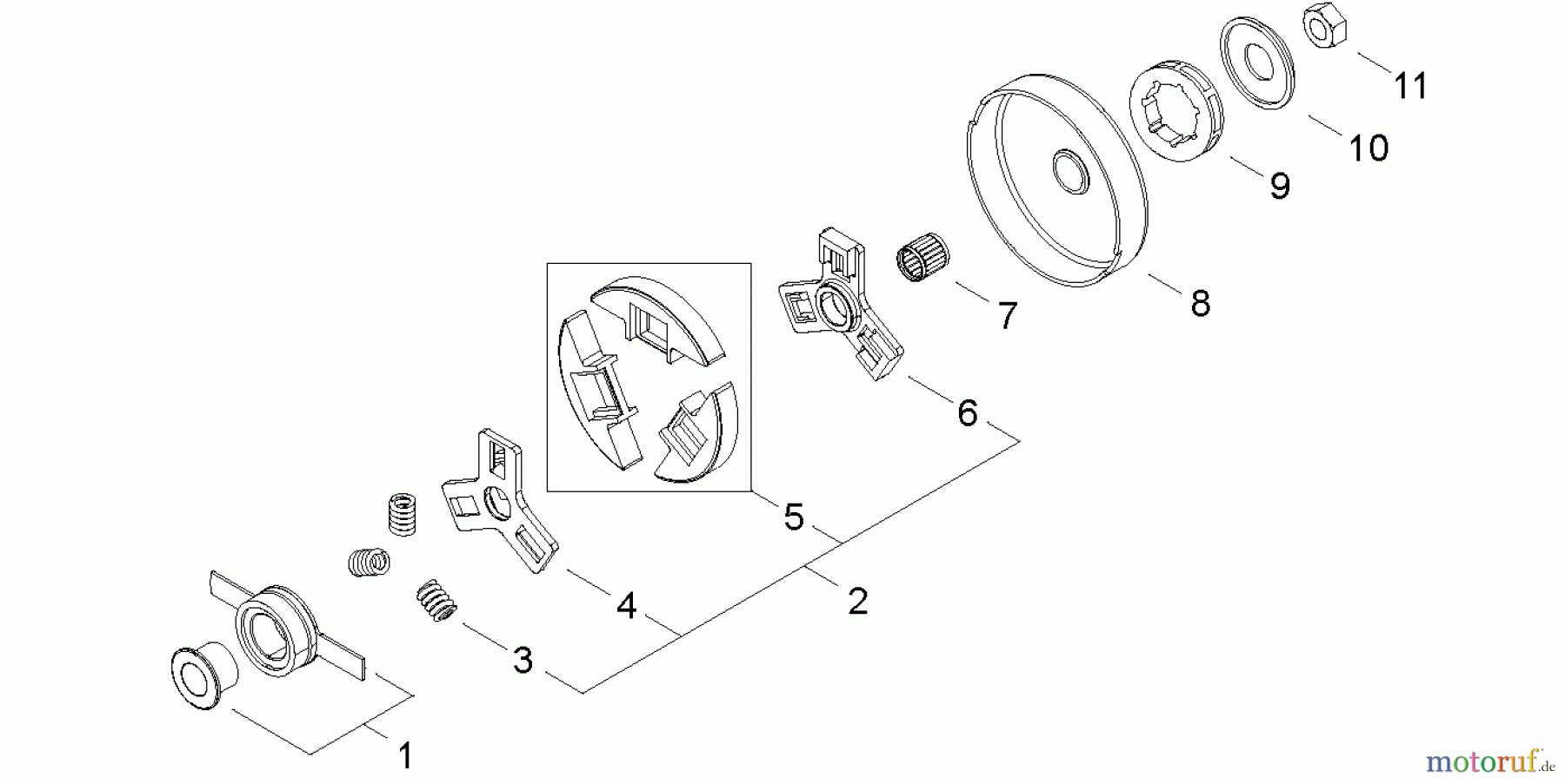  Echo Sägen, Kettensägen CS-500P - Echo Chainsaw, S/N: C19312001001 - C19312999999 Clutch