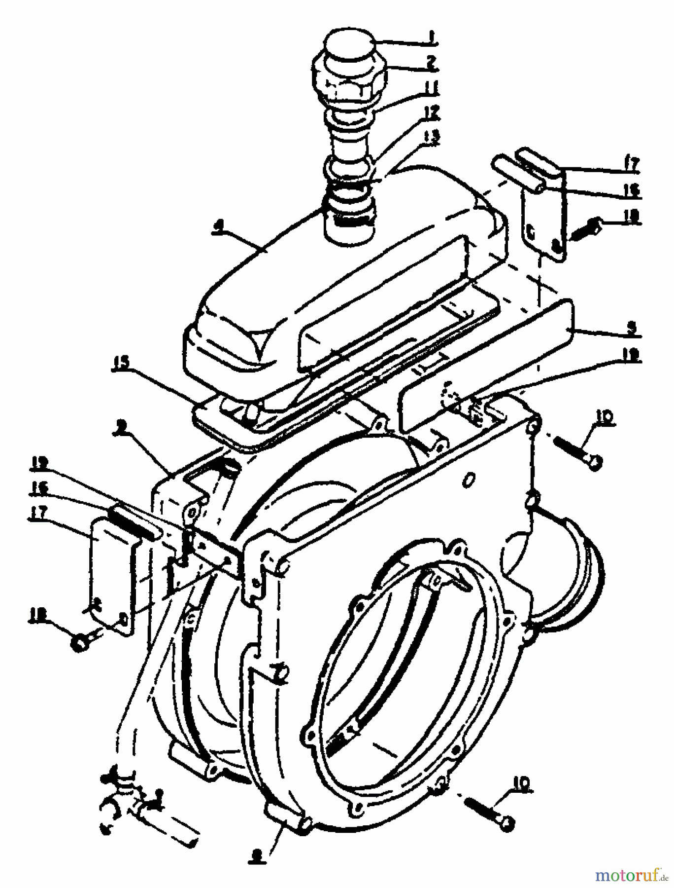  Echo Bläser / Sauger / Häcksler / Mulchgeräte	 PB-202 - Echo Hand Held Blower, S/N: 0040502 - 9999999 Fuel Tank and Fancase