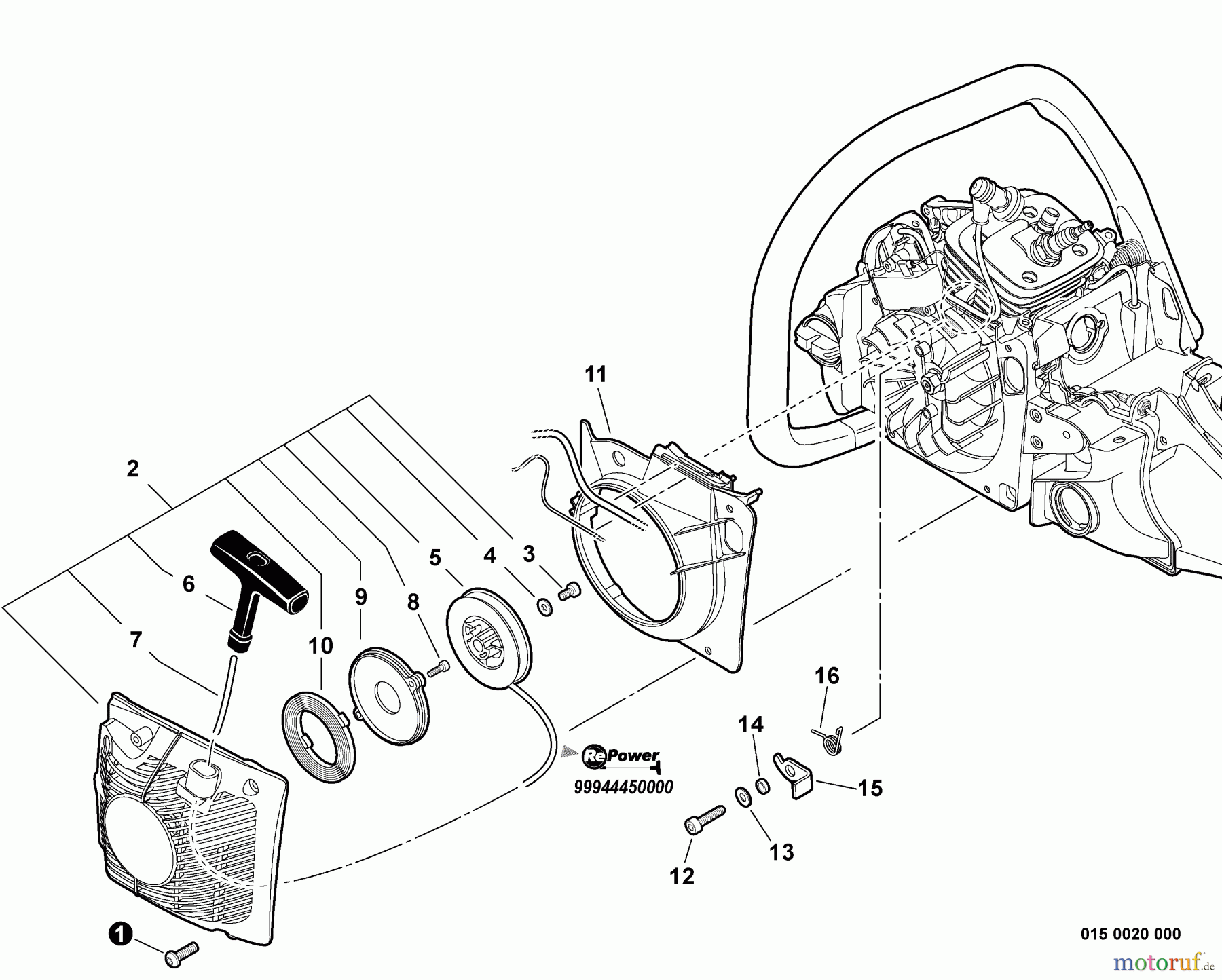  Echo Sägen, Kettensägen CS-590 - Echo Chainsaw, Starter