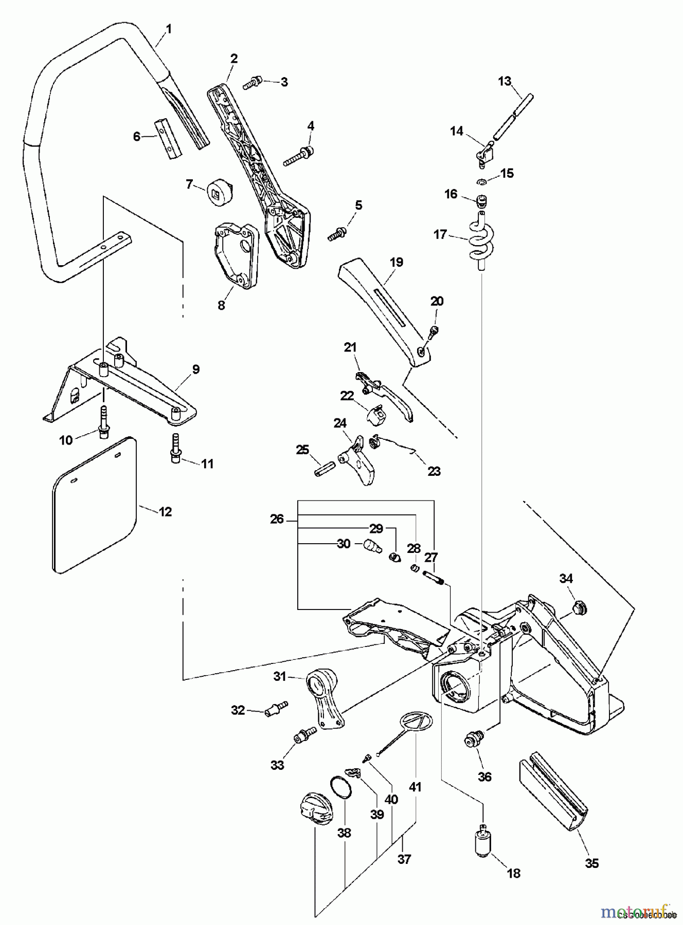  Echo Trennsägen CSG-680 - Echo Cut-Off Saw, S/N: 03001001 - 03999999 Handles, Fuel System