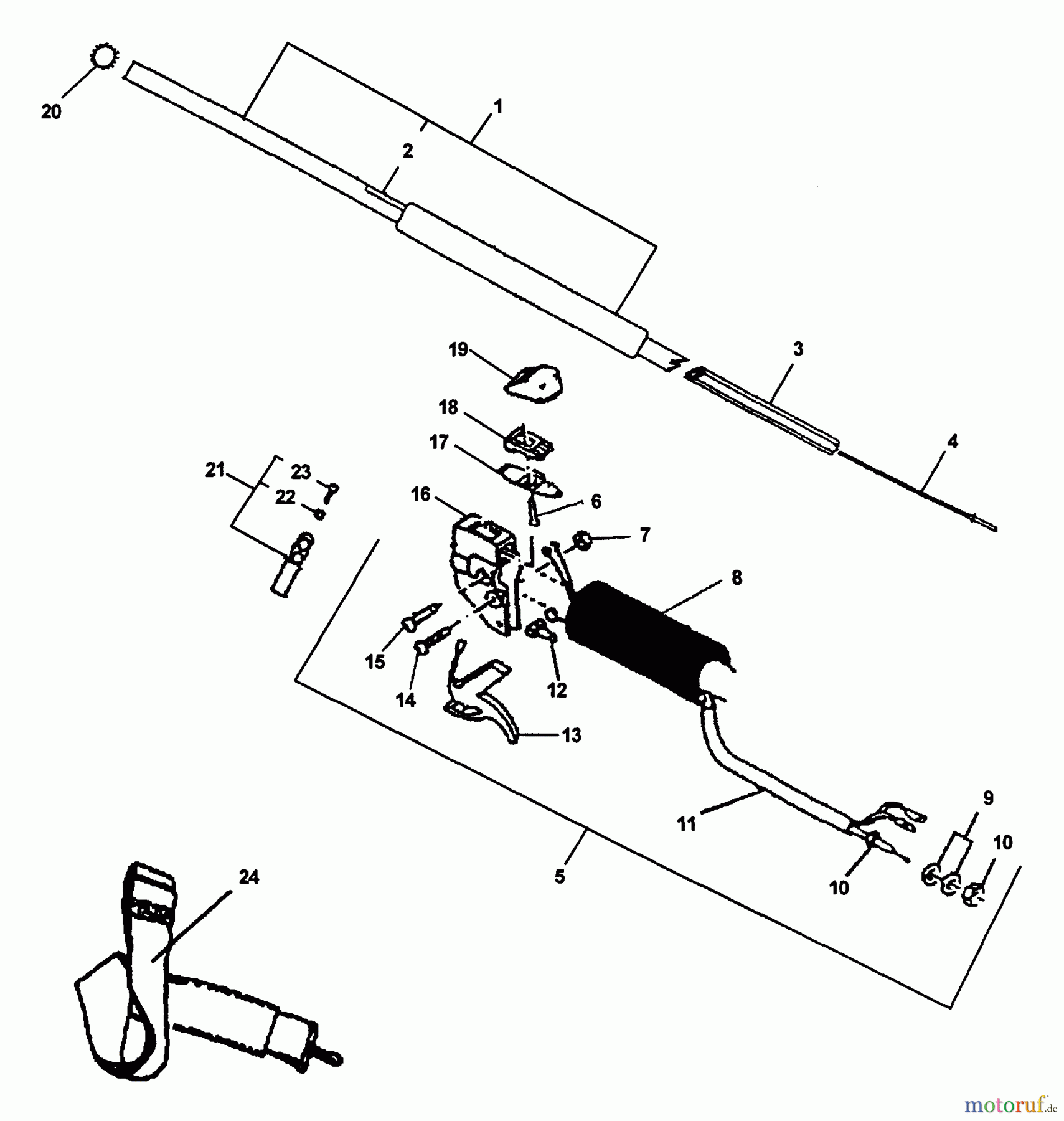  Echo Hochentaster PP-600 - Echo Pole Saw / Pruner (Type 1E) Driveshaft, Throttle, Harness