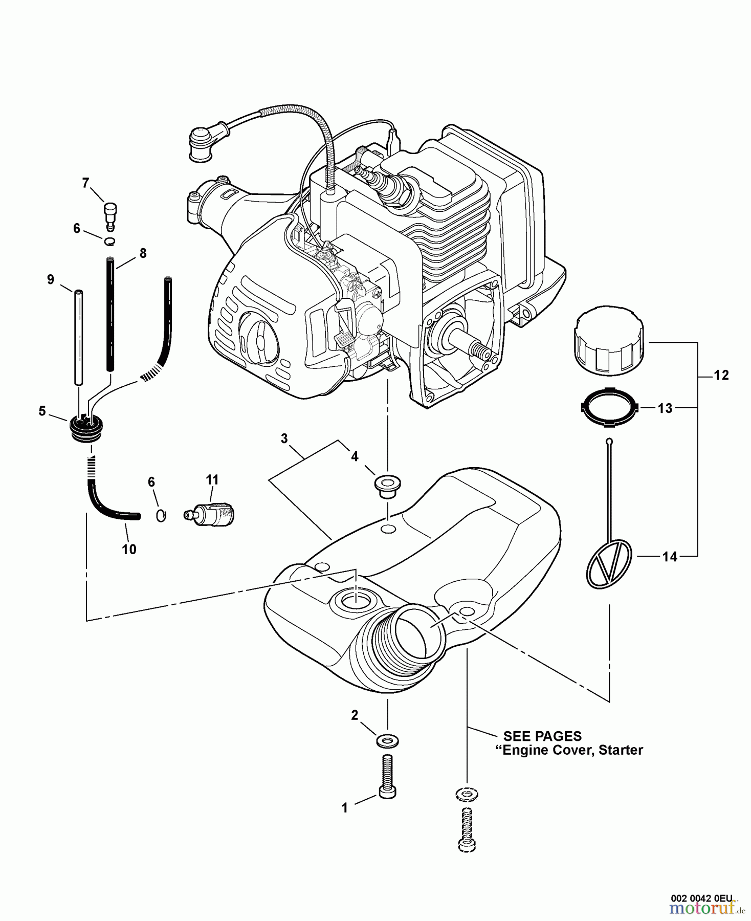  Echo Hochentaster PPT-235ES - Echo Pole Saw / Pruner (Type 1E), S/N: S07037001001 - S07037999999 Fuel System