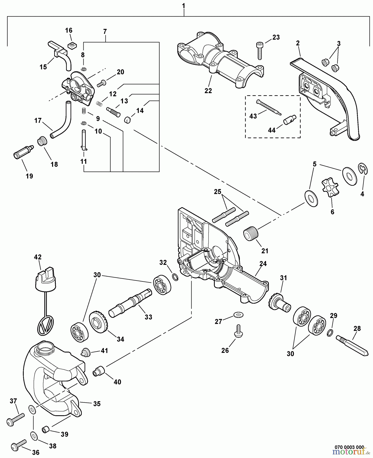  Echo Hochentaster PPT-230 - Echo Pole Saw / Pruner, S/N: E08913001001 - E08913999999 Gear Case, Auto-Oiler