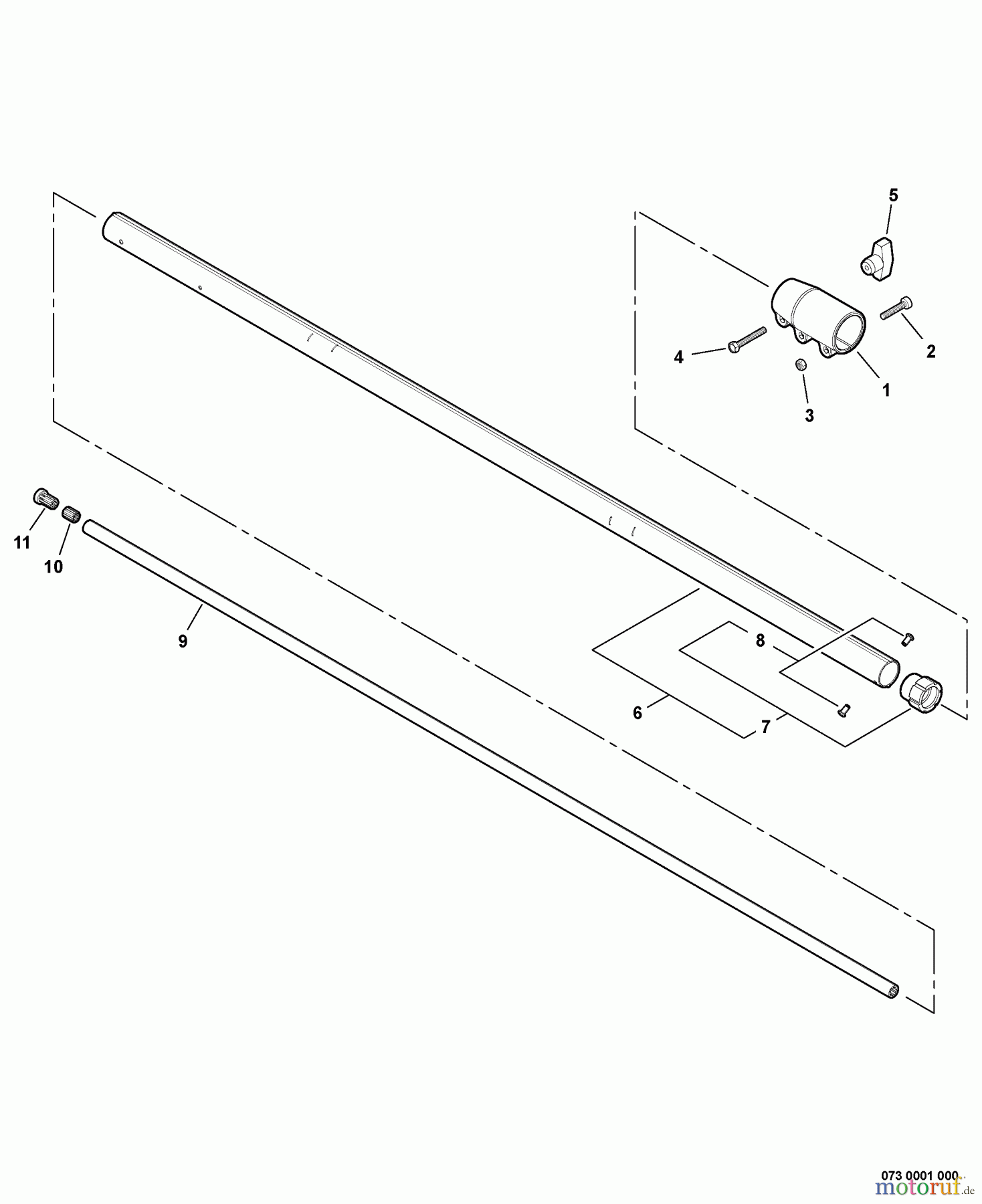  Echo Hochentaster PPT-235ES - Echo Pole Saw / Pruner (Type 1E), S/N: S07037001001 - S07037999999 Main Pipe -- Upper