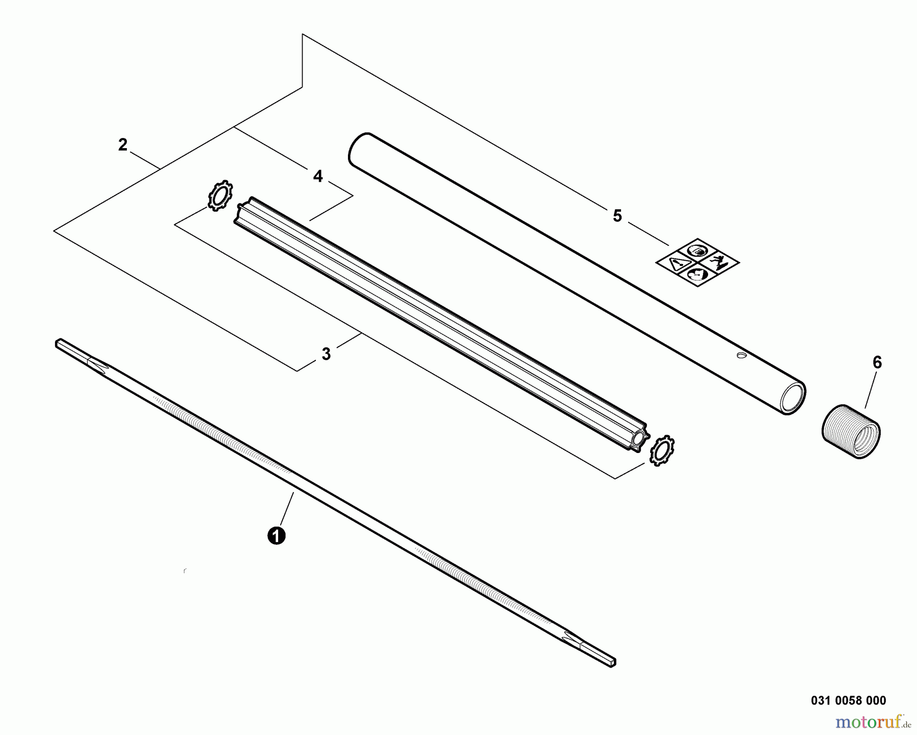  Echo Hochentaster PPT-265H - Echo Pole Saw / Pruner, S/N: E06711001001 - E06711999999 Pipe Asy