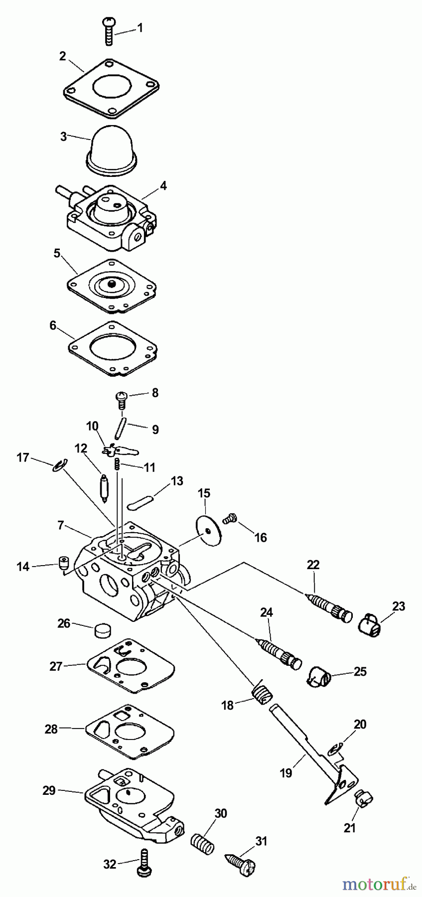  Echo Motorhacken / Kultivierer TC-2100 - Echo Tiller/Cultivator, S/N: 001001 - 999999 (Type 1E) Carburetor  S/N: 023313-999999, Canada - 018677-999999