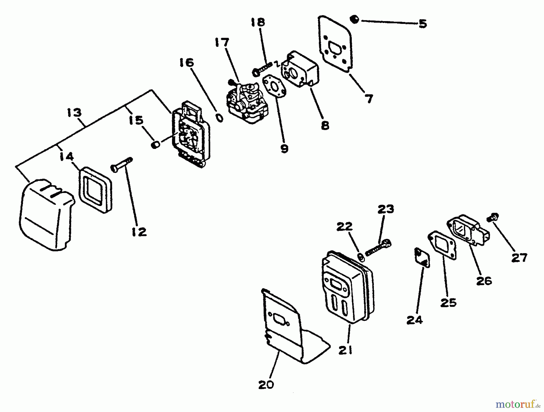  Echo Trimmer, Faden / Bürste GT-2101 - Echo String Trimmer Intake, Exhaust, Air Cleaner