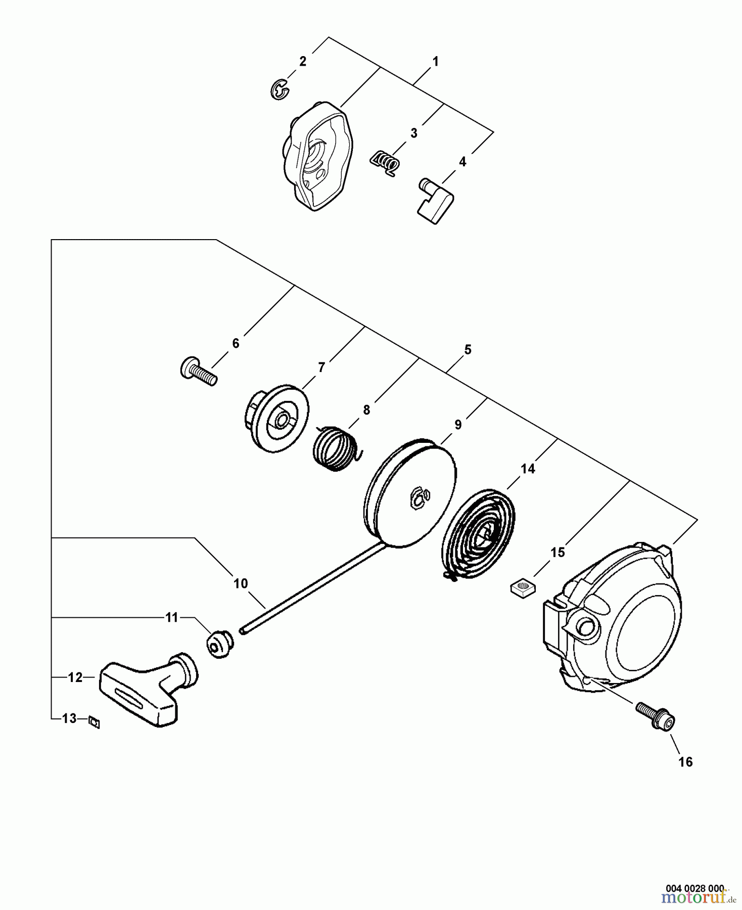  Echo Trimmer, Faden / Bürste GT-251 - Echo String Trimmer, S/N:S80013001001 - S80013999999 Starter -- i-30