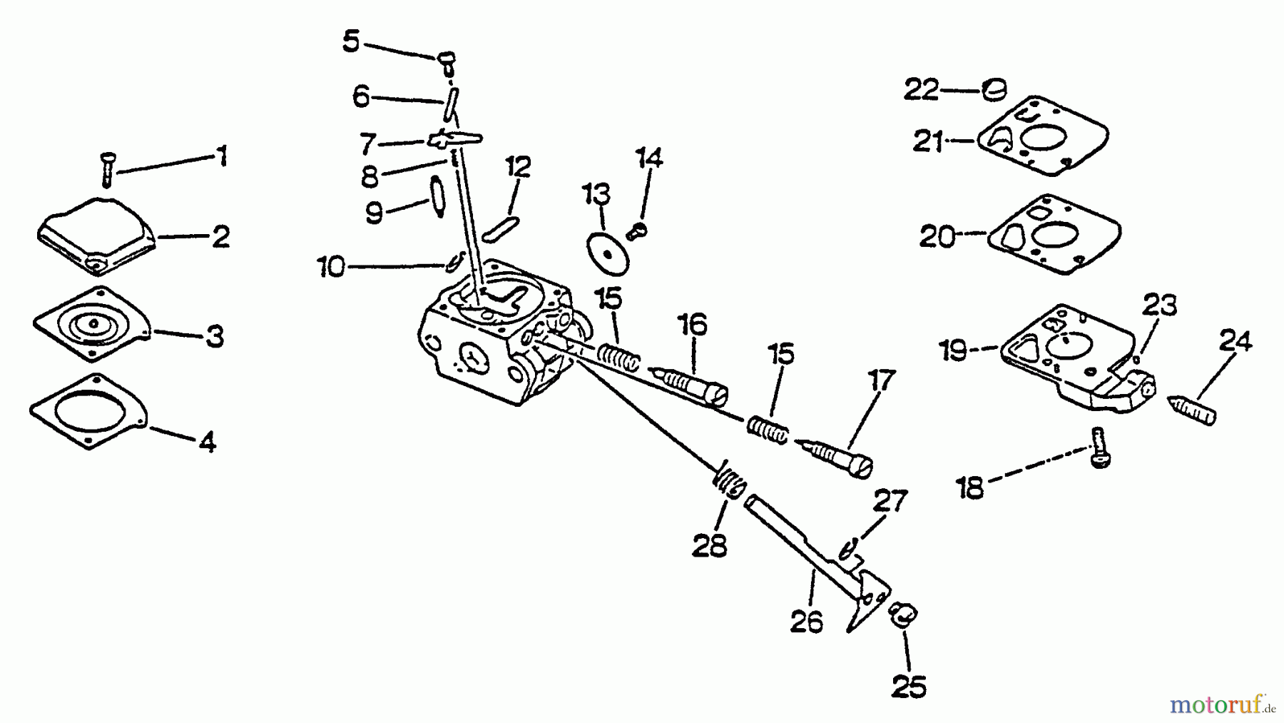  Echo Trimmer, Faden / Bürste SRM-2310 - Echo String Trimmer, S/N:0031001 - 9999999 Carburetor SRM-2301/2310