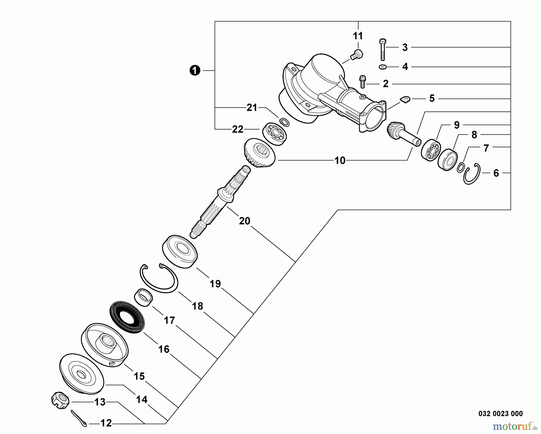  Echo Trimmer, Faden / Bürste SRM-210U - Echo String Trimmer/Brush Cutter, S/N:S67111001001 - S6711199999 Gear Case