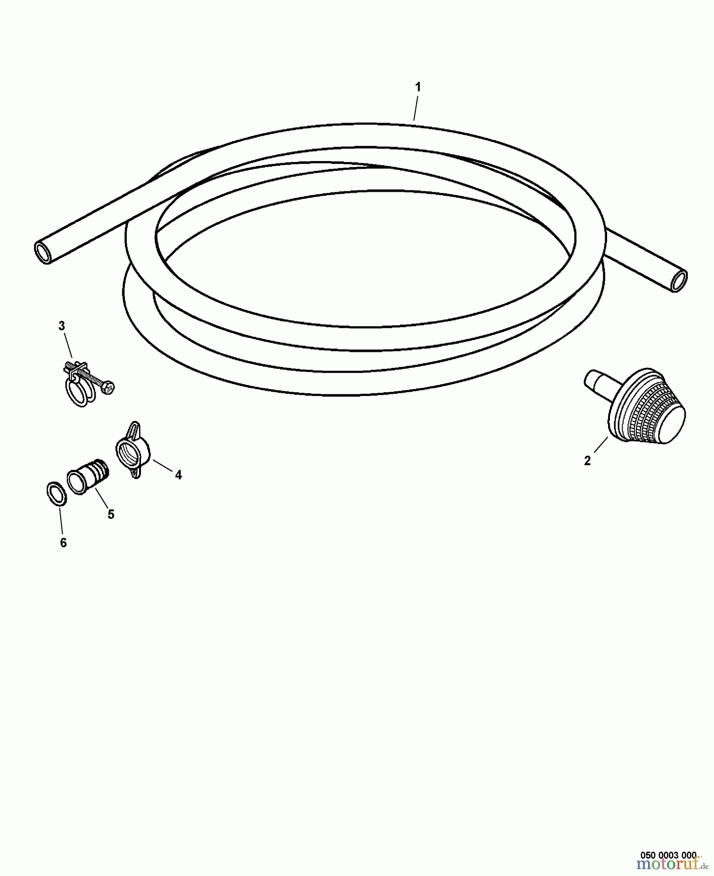  Echo Wasserpumpen WP-1000 - Echo Water Pump, S/N: W15204001001 - W15204999999 (Type 1E) Suction Hose