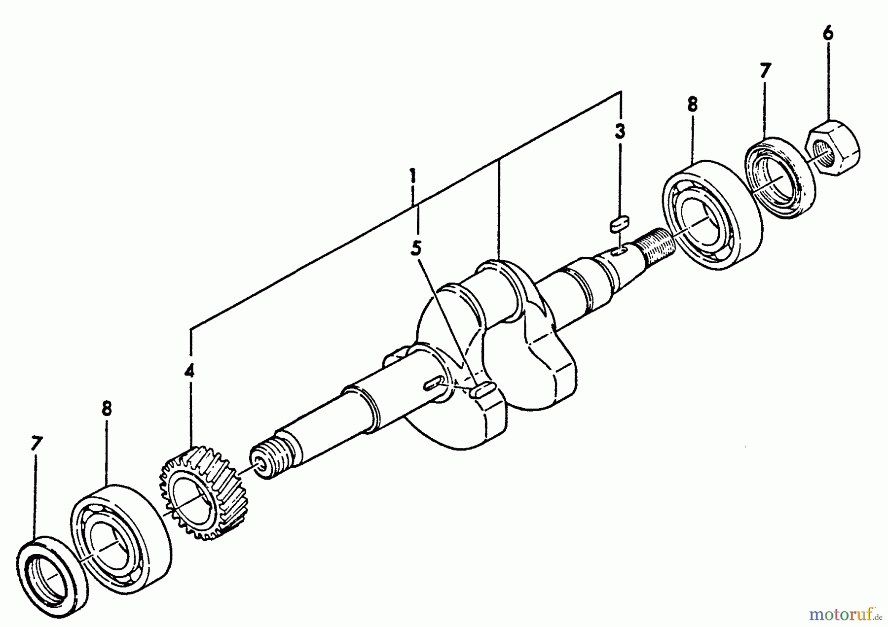  Echo Wasserpumpen WP-3000 - Echo Water Pump, S/N: F0000 - F7298 Crankshaft, Main Bearing