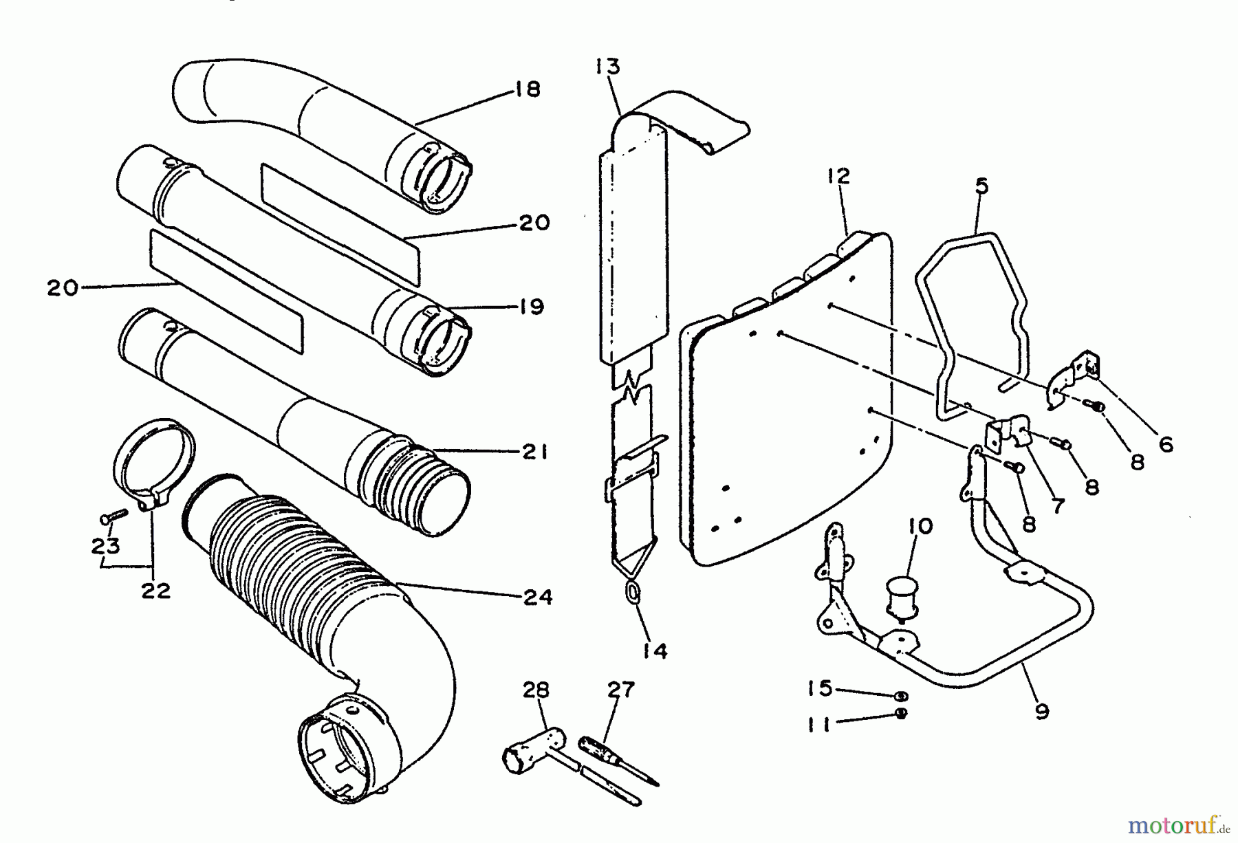  Echo Bläser / Sauger / Häcksler / Mulchgeräte	 PB-4500 - Echo Back Pack Blower, S/N 0000000 - 0034075 Backpack Frame, Blower Tubes, Strap, Tools