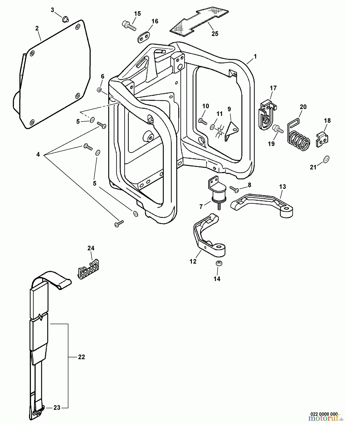  Echo Bläser / Sauger / Häcksler / Mulchgeräte	 PB-610 - Echo Back Pack Blower, S/N: 10001001 - 10999999 Backpack Frame, Harness