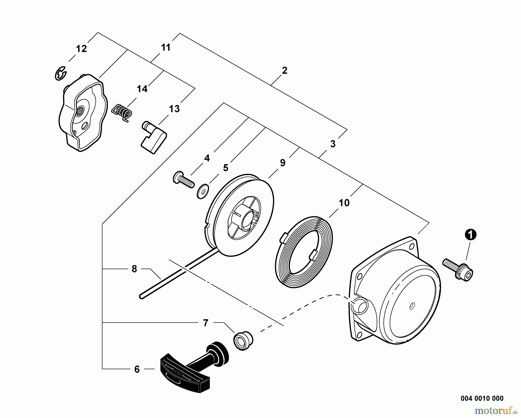  Echo Bläser / Sauger / Häcksler / Mulchgeräte	 PB-413T - Echo Back Pack Blower, S/N: 10001001 - 10999999 Starter