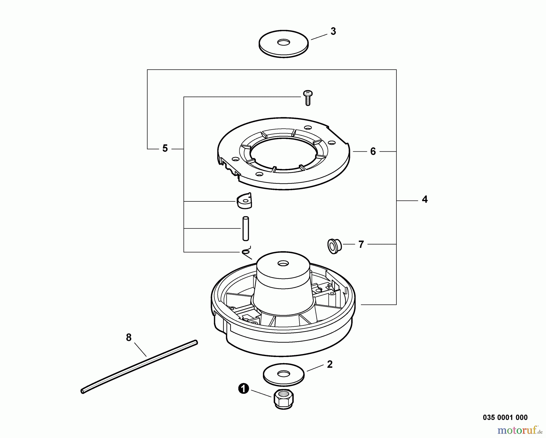  Echo Trimmer, Faden / Bürste GT-200i - Echo String Trimmer, S/N:S65211001001 - S65211999999 Rapid Loader Head