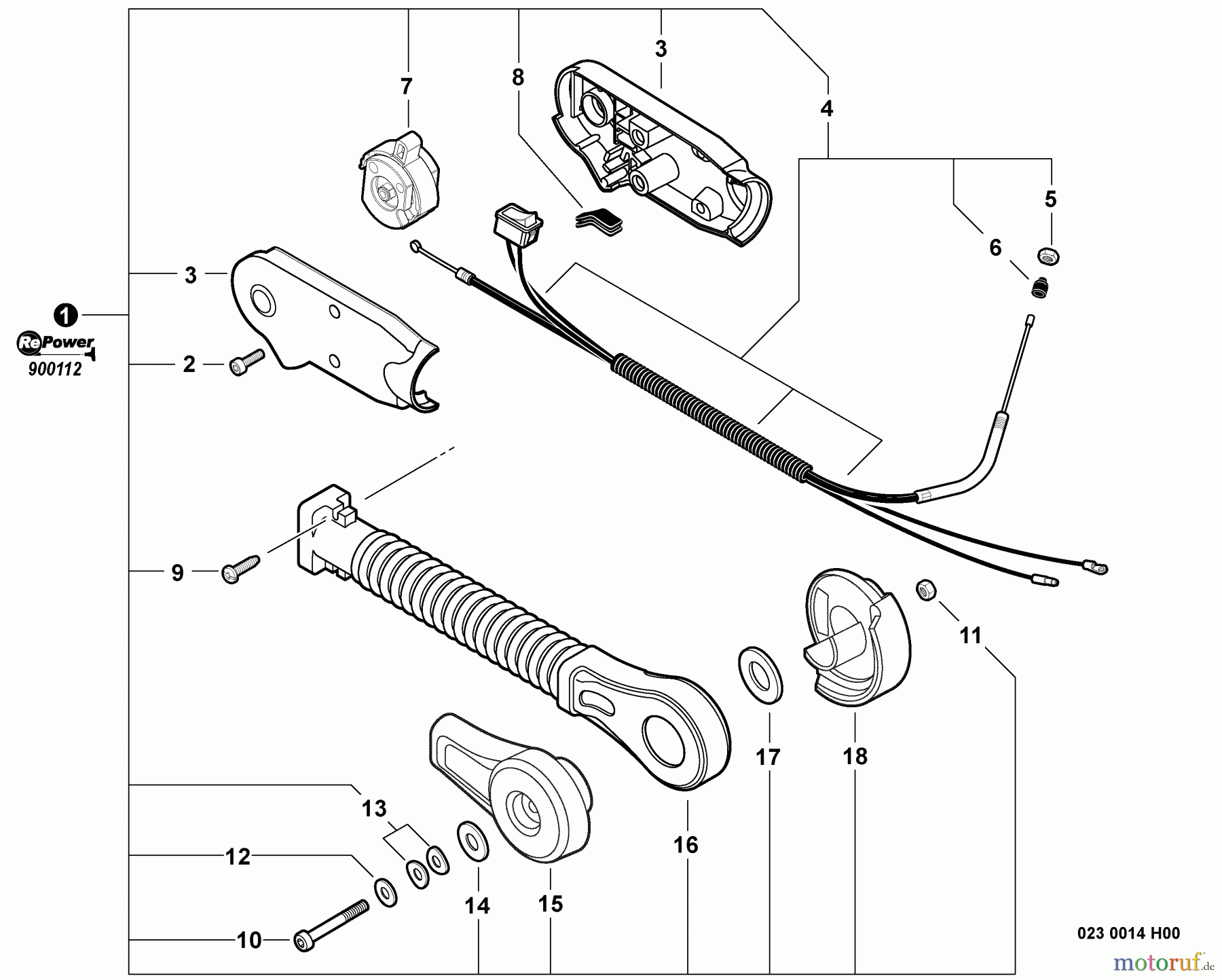  Echo Bläser / Sauger / Häcksler / Mulchgeräte	 PB-760LNH - Echo Back Pack Blower, Hip Mount Throttle Control Kit