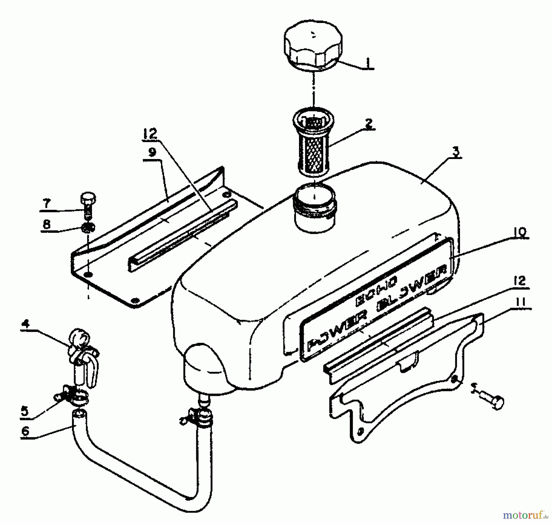  Echo Bläser / Sauger / Häcksler / Mulchgeräte	  PB-9 - Echo Back Pack Blower Fuel Tank