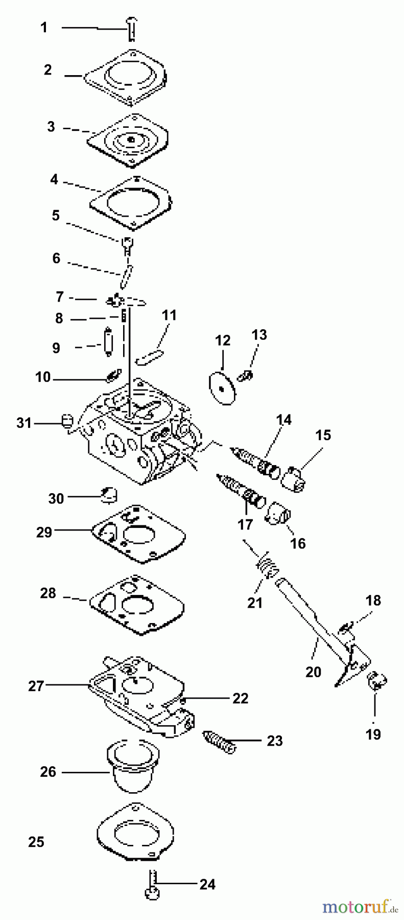  Echo Kantenschneider PE-2000 - Echo Edger (Type 2E) Carburetor