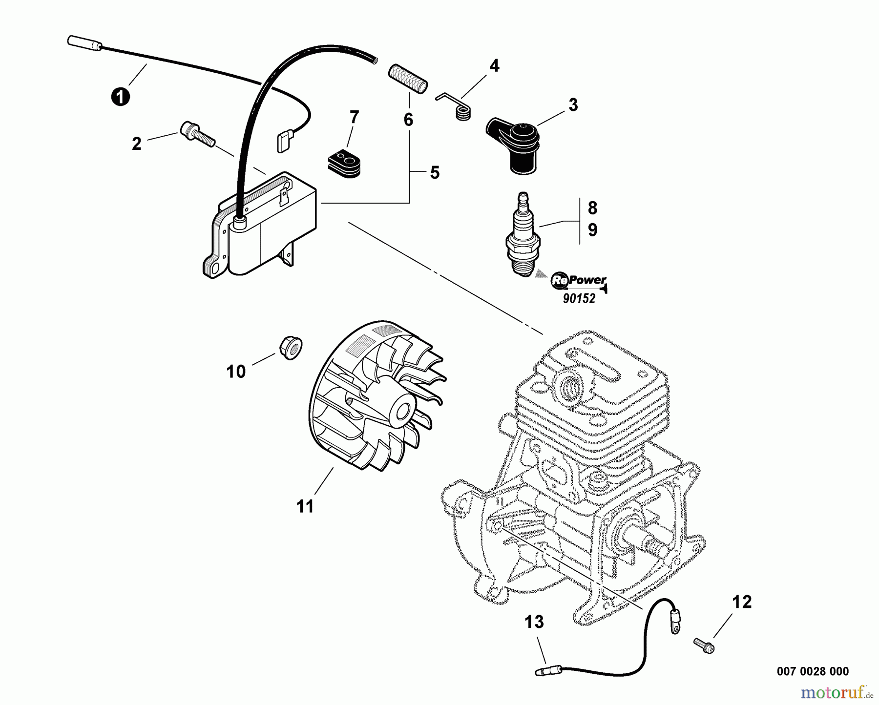  Echo Trimmer, Faden / Bürste SRM-230 - Echo String Trimmer, Ignition