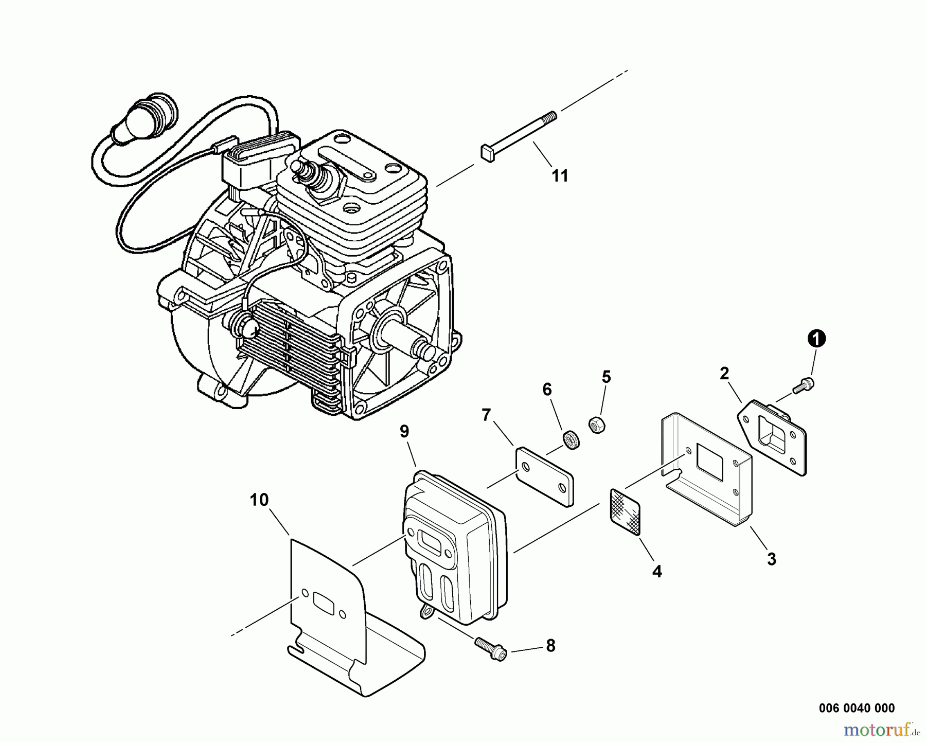  Echo Trimmer, Faden / Bürste SRM-280T - Echo String Trimmer, S/N:S81713001001 - S81713999999 Exhaust