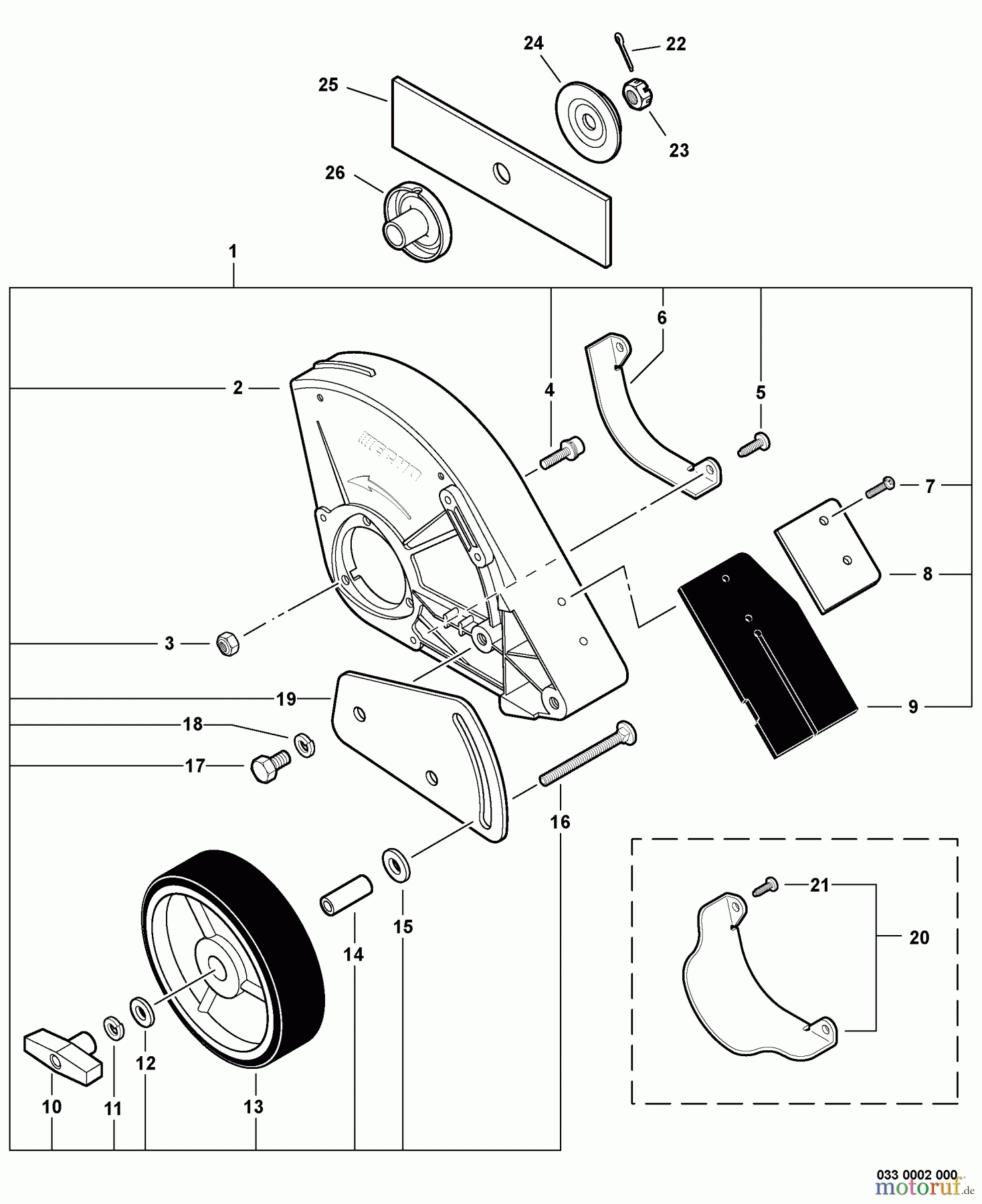  Echo Kantenschneider PE-260 - Echo Edger, S/N: 05001001 - 05999999 Edging Assembly -- Metal