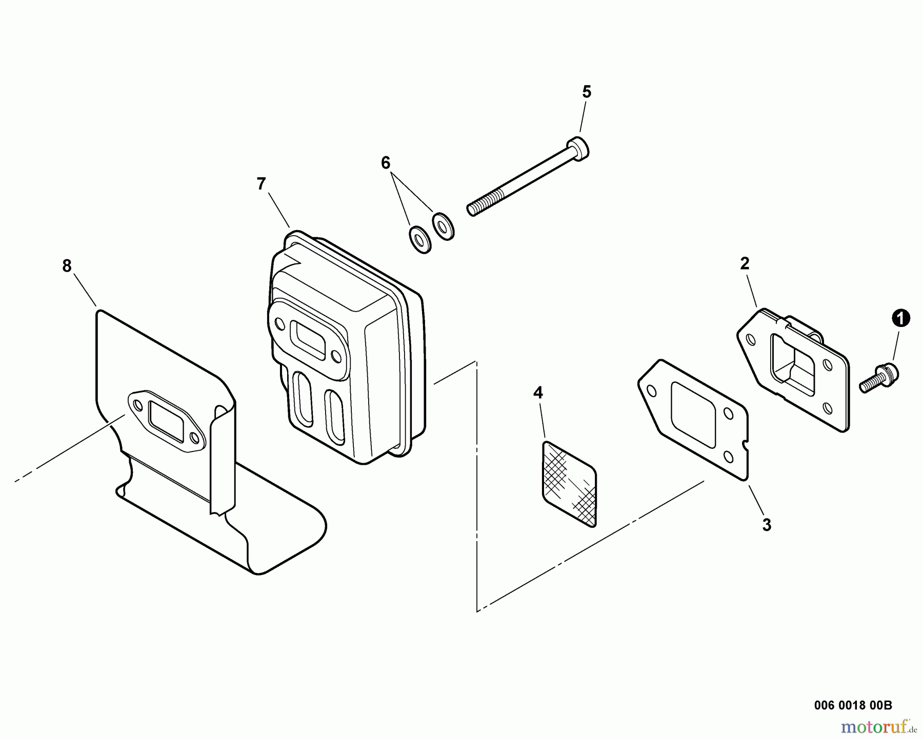  Echo Trimmer, Faden / Bürste PAS-230 - Echo Power Unit, Exhaust