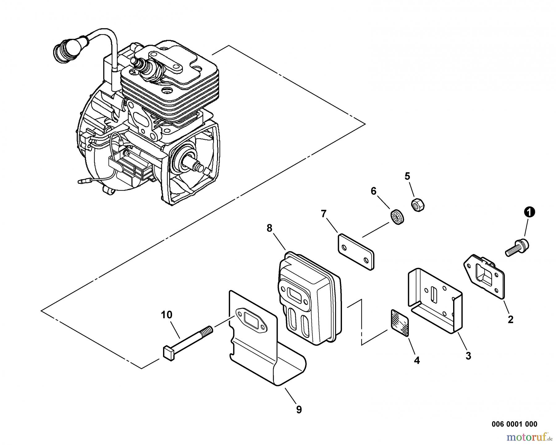  Echo Trimmer, Faden / Bürste PAS-266 - Echo Power Unit,  Exhaust