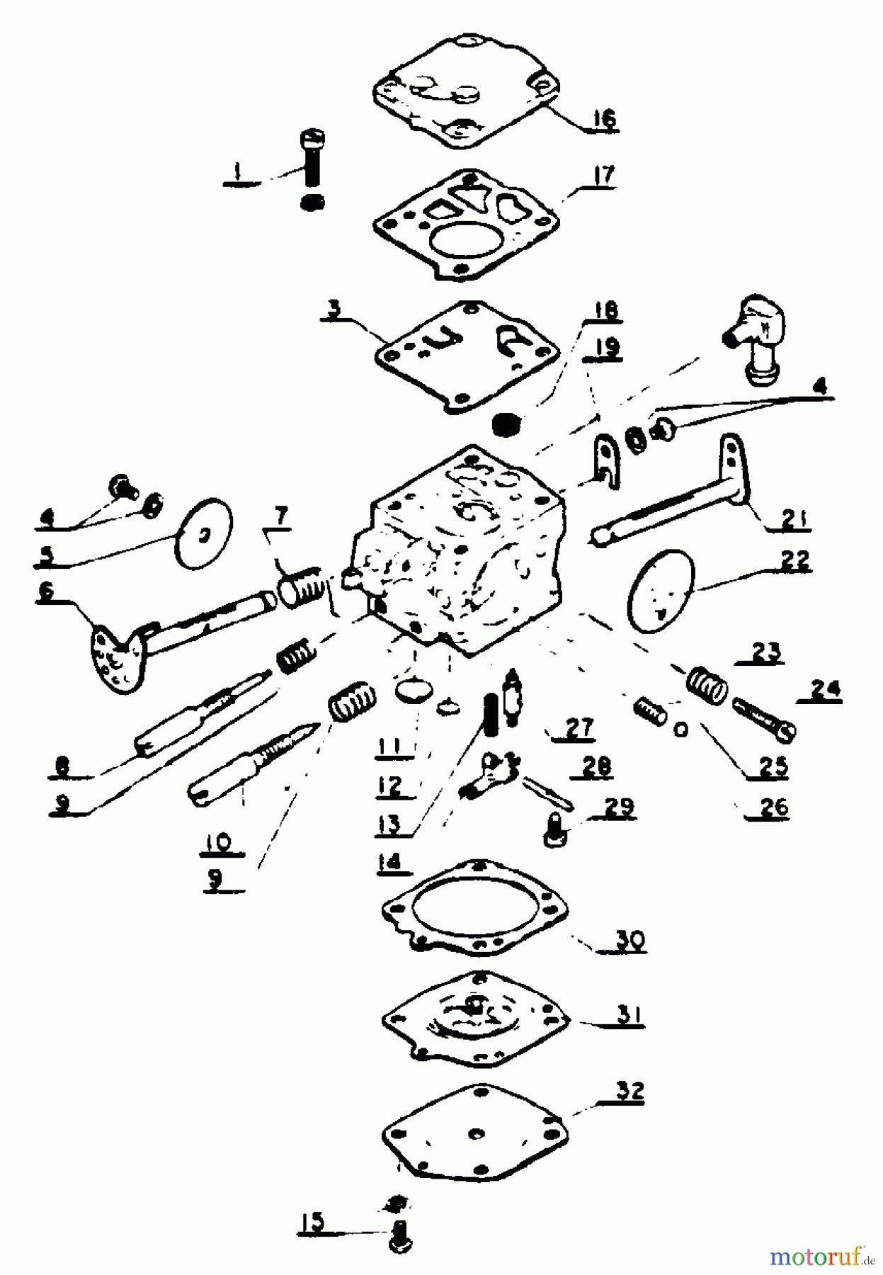  Echo Sägen, Kettensägen CS-60S - Echo Chainsaw, S/N: 001001 - 0059500 Carburetor