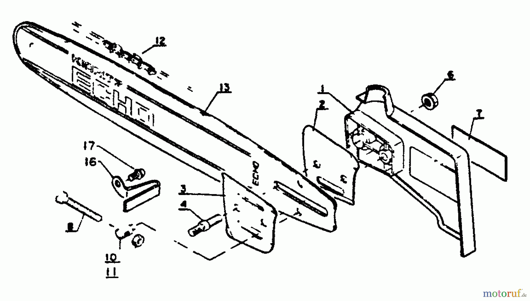  Echo Sägen, Kettensägen CS-302S - Echo Chainsaw, S/N: 64671 - 99999 Cutting Attachment