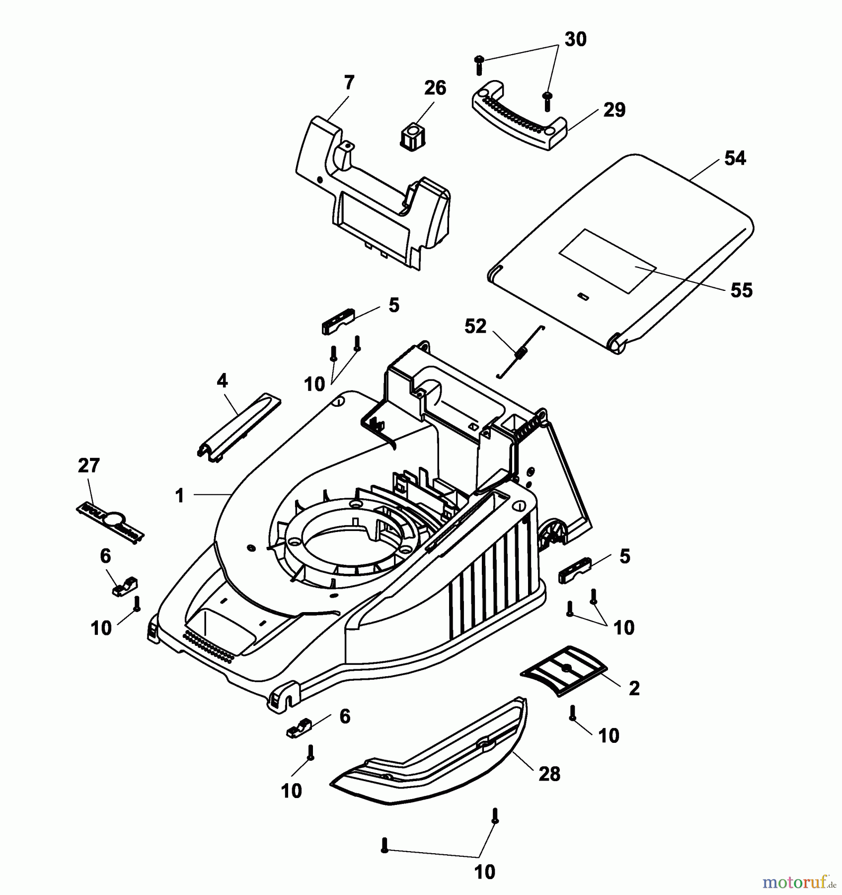  Wolf-Garten Electric mower Esprit 40 E 4020683 Series A, B  (2003) Deck housing